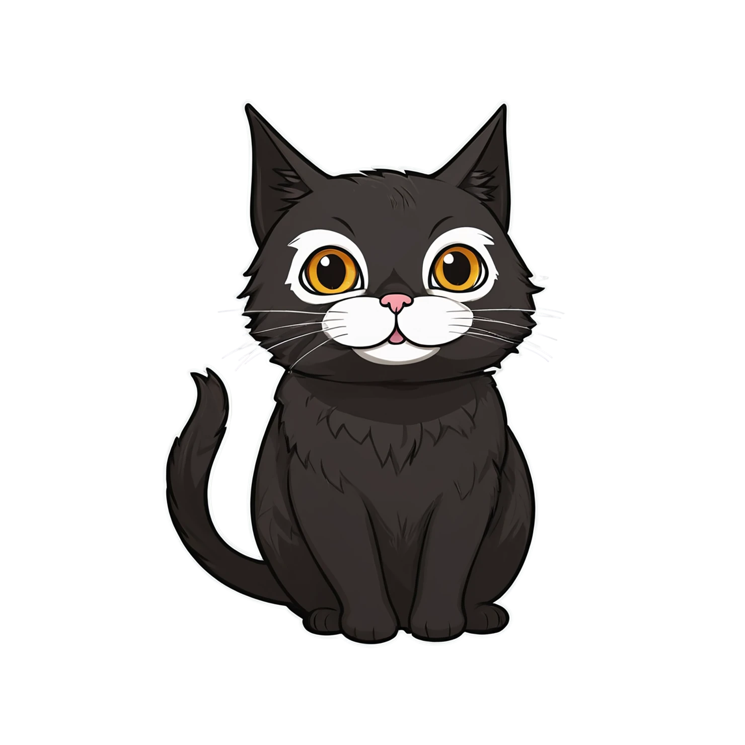 Cat Cute sticker isolated on transparent background #14472