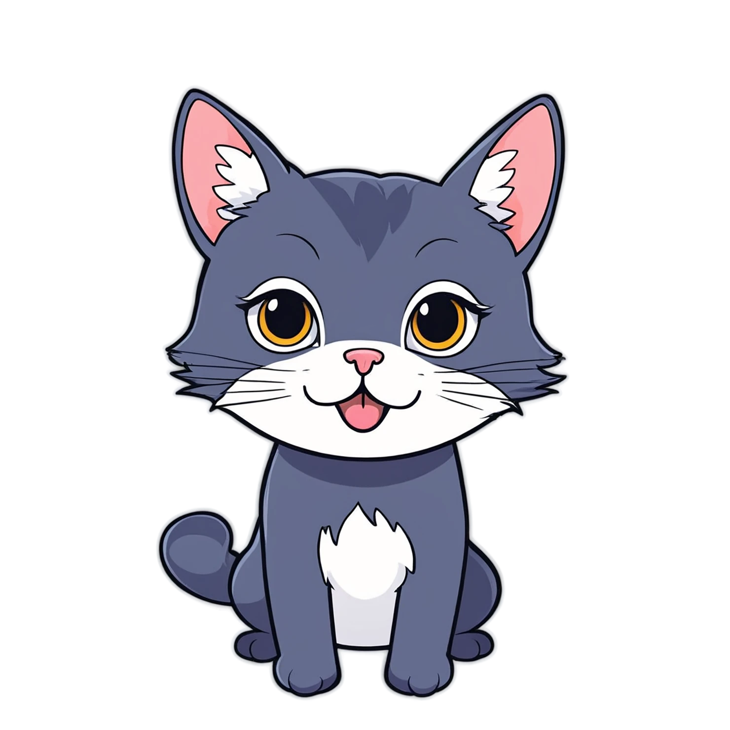 Cat Cute sticker isolated on transparent background #14474