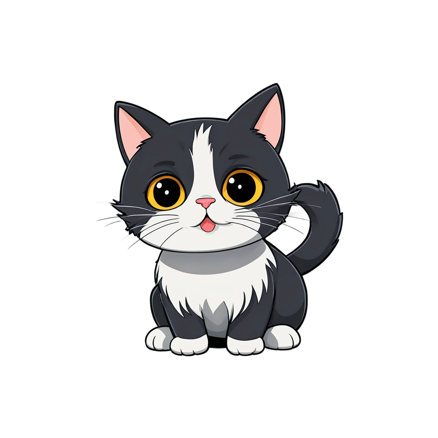 Cat Cute sticker isolated on transparent background #14475