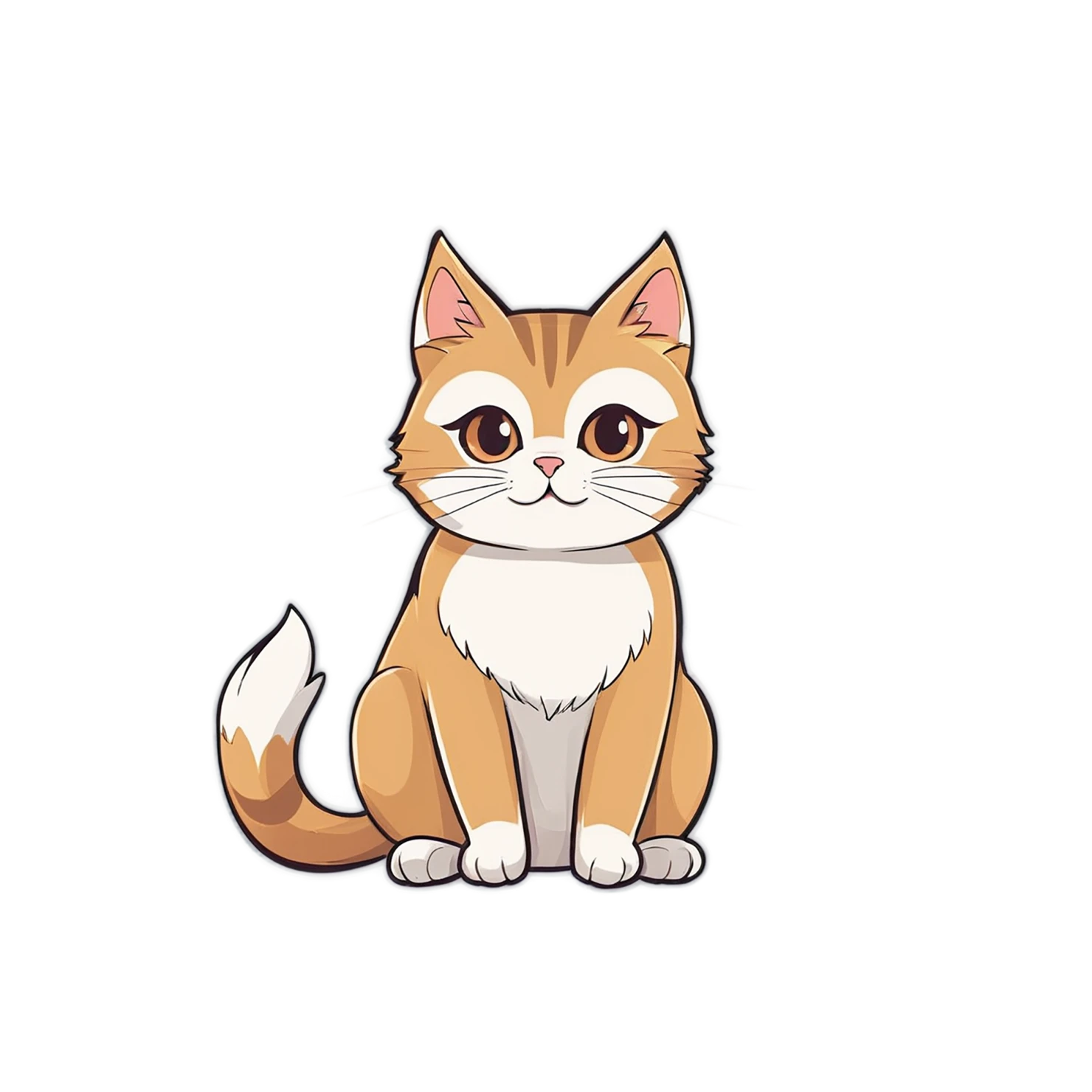 Cat Cute sticker isolated on transparent background #14476