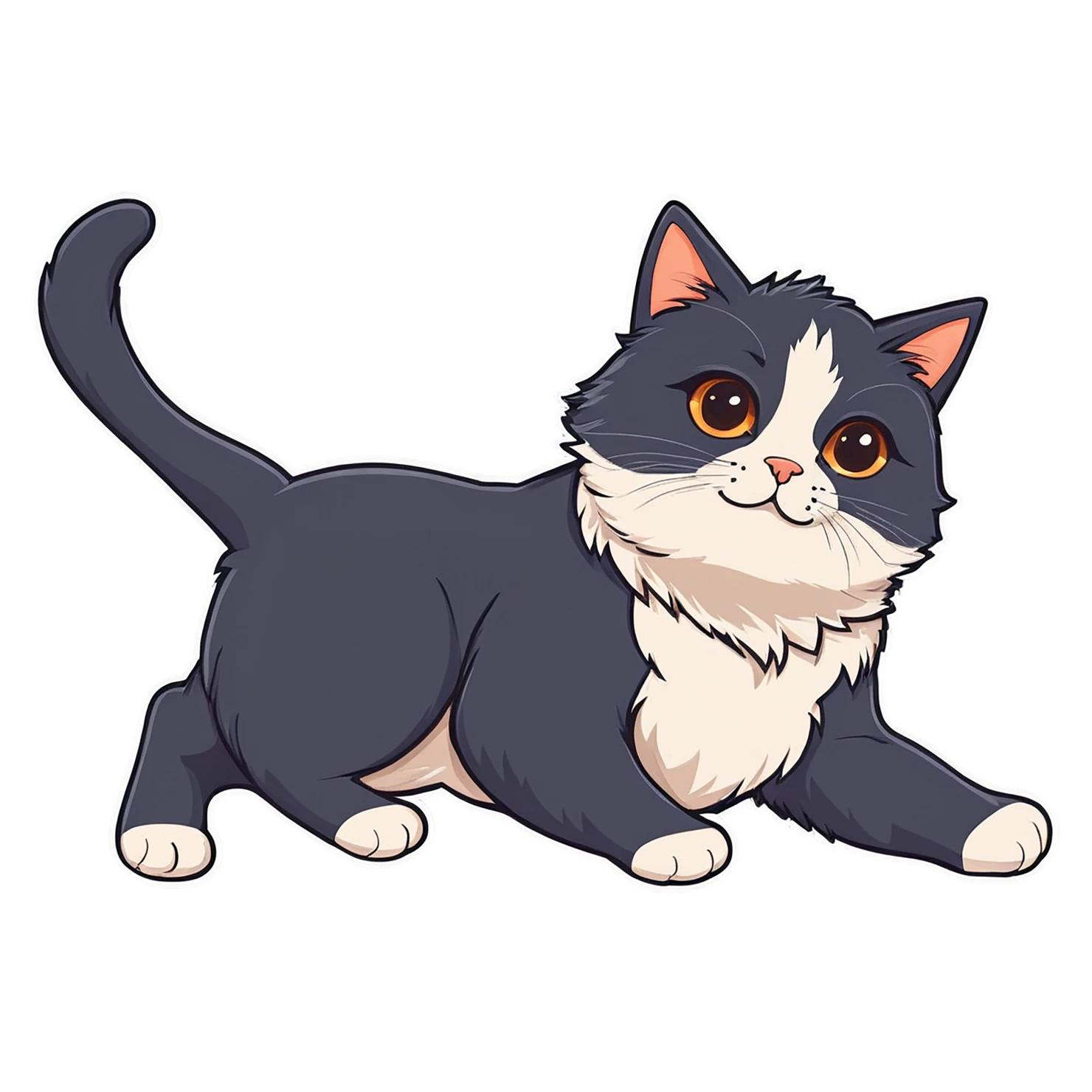 Cat Cute sticker isolated on transparent background #14477