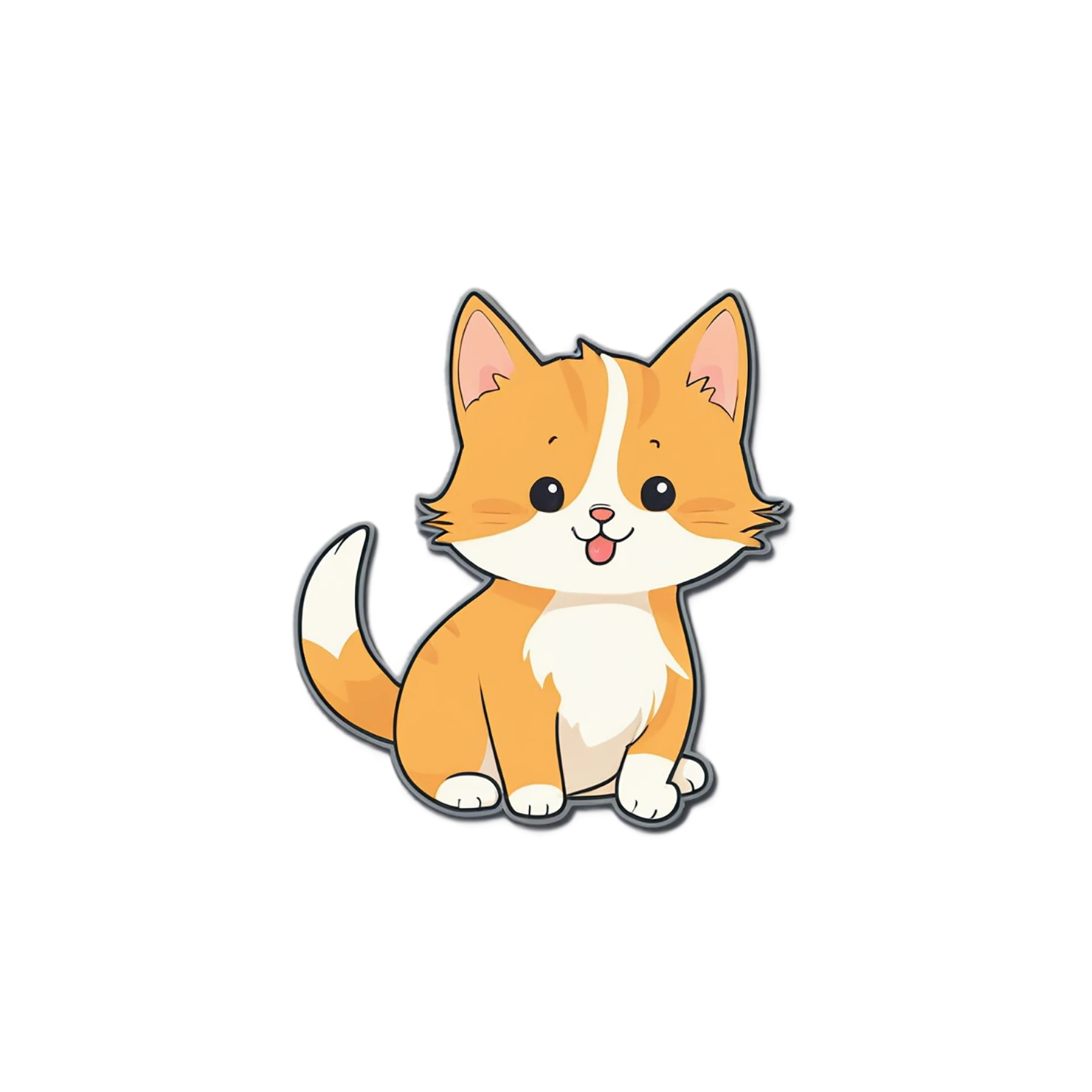 Cat Cute sticker isolated on transparent background #14480