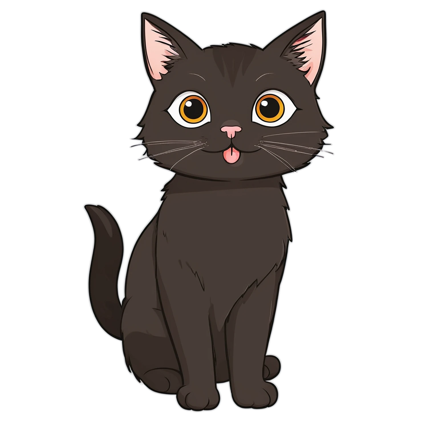 Cat Cute sticker isolated on transparent background #14481