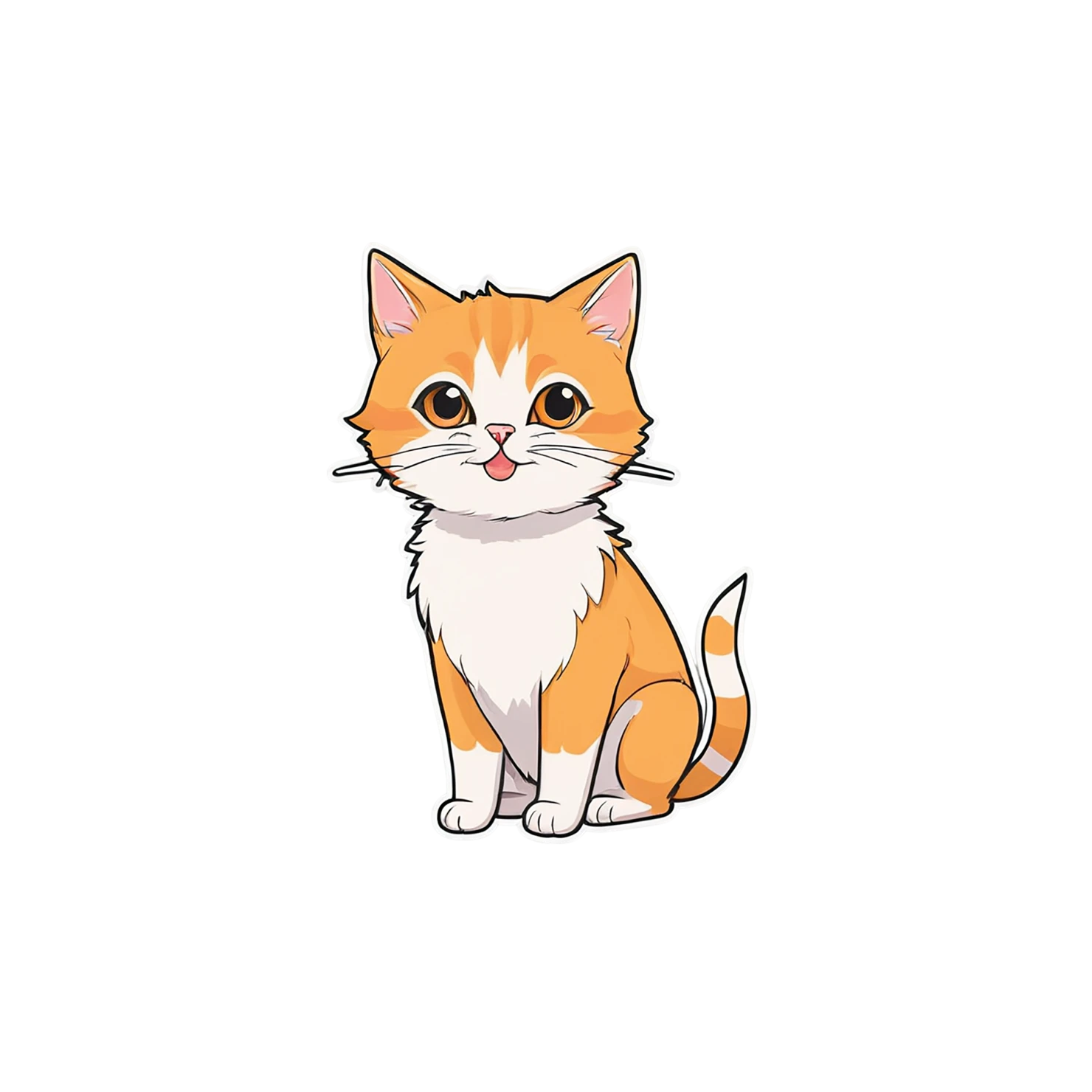 Cat Cute sticker isolated on transparent background #14482