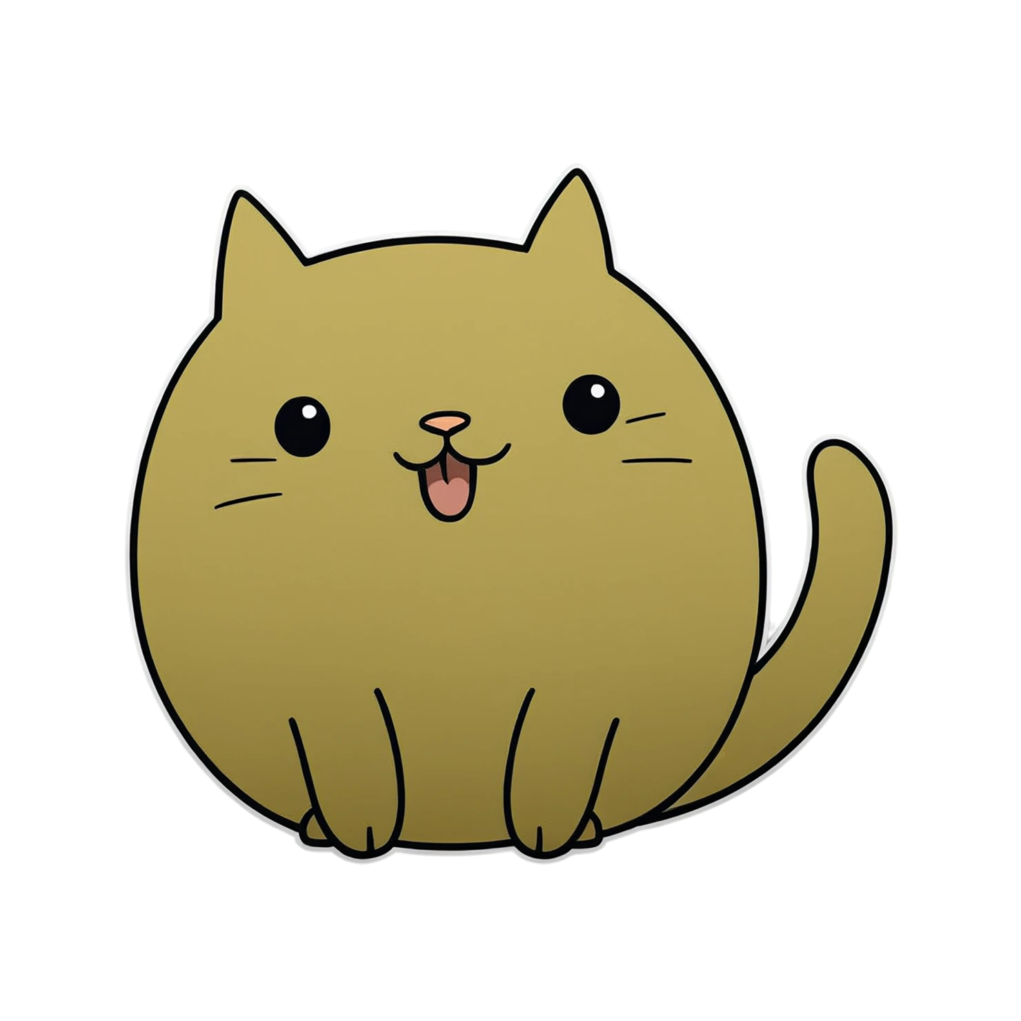 Cat Cute sticker isolated on transparent background #14484