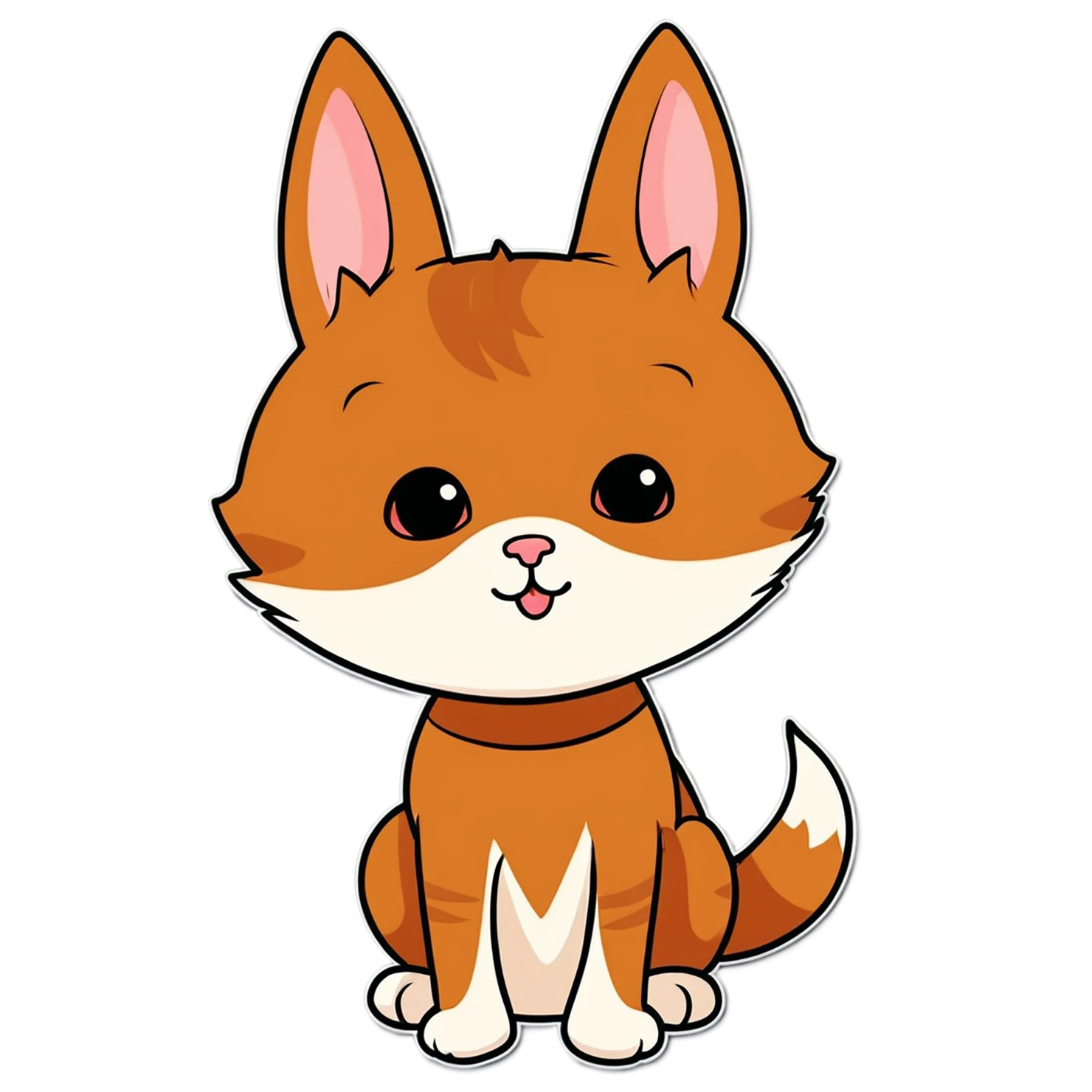 Cat Cute sticker isolated on transparent background #14487