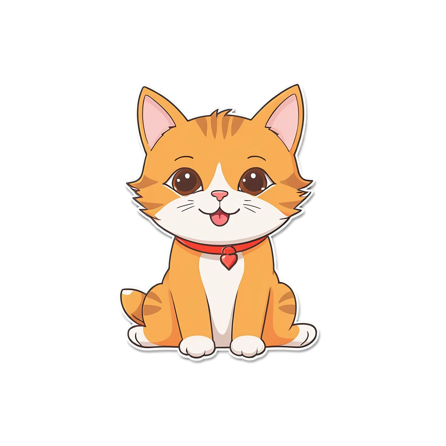Cat Cute sticker isolated on transparent background #14488