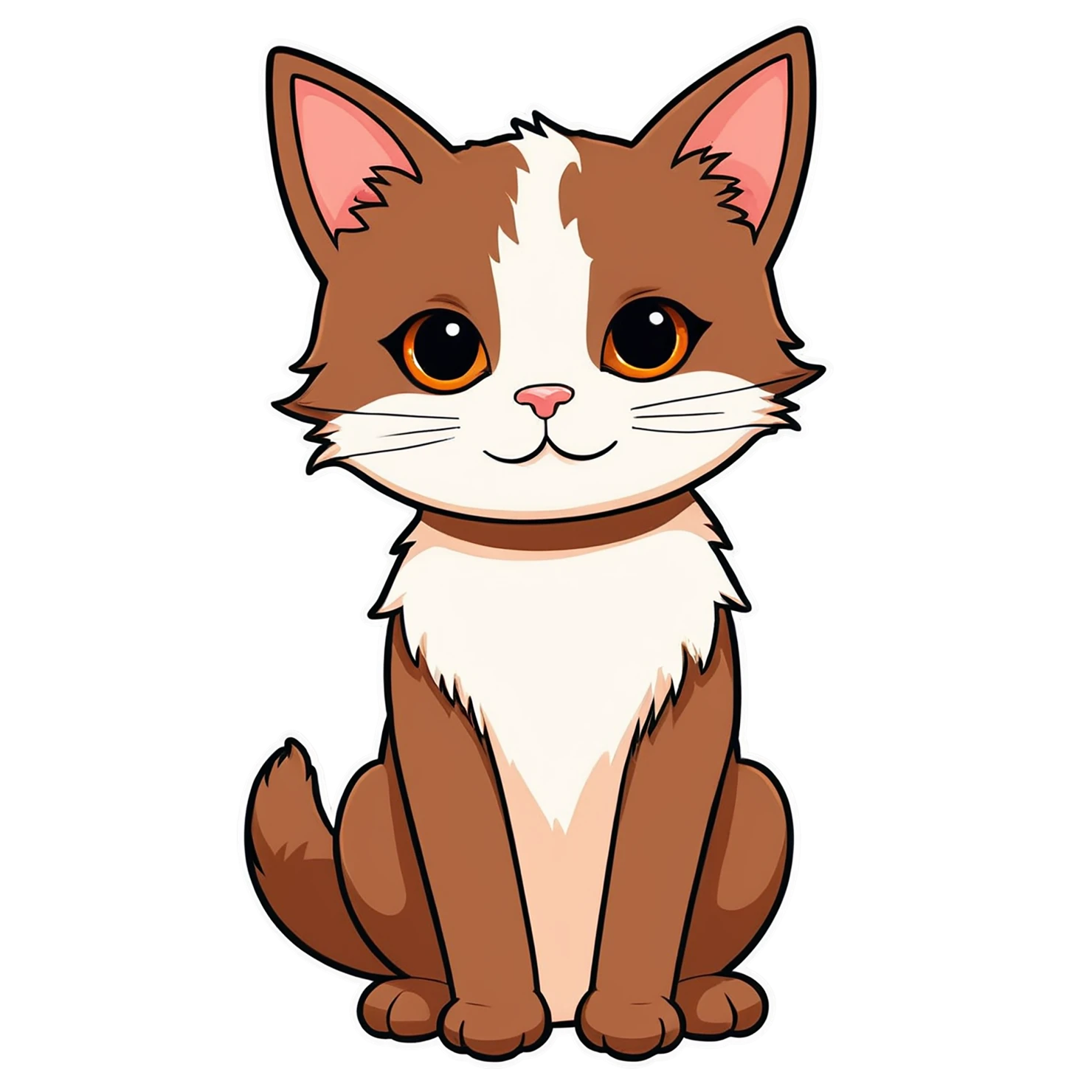 Cat Cute sticker isolated on transparent background #14491