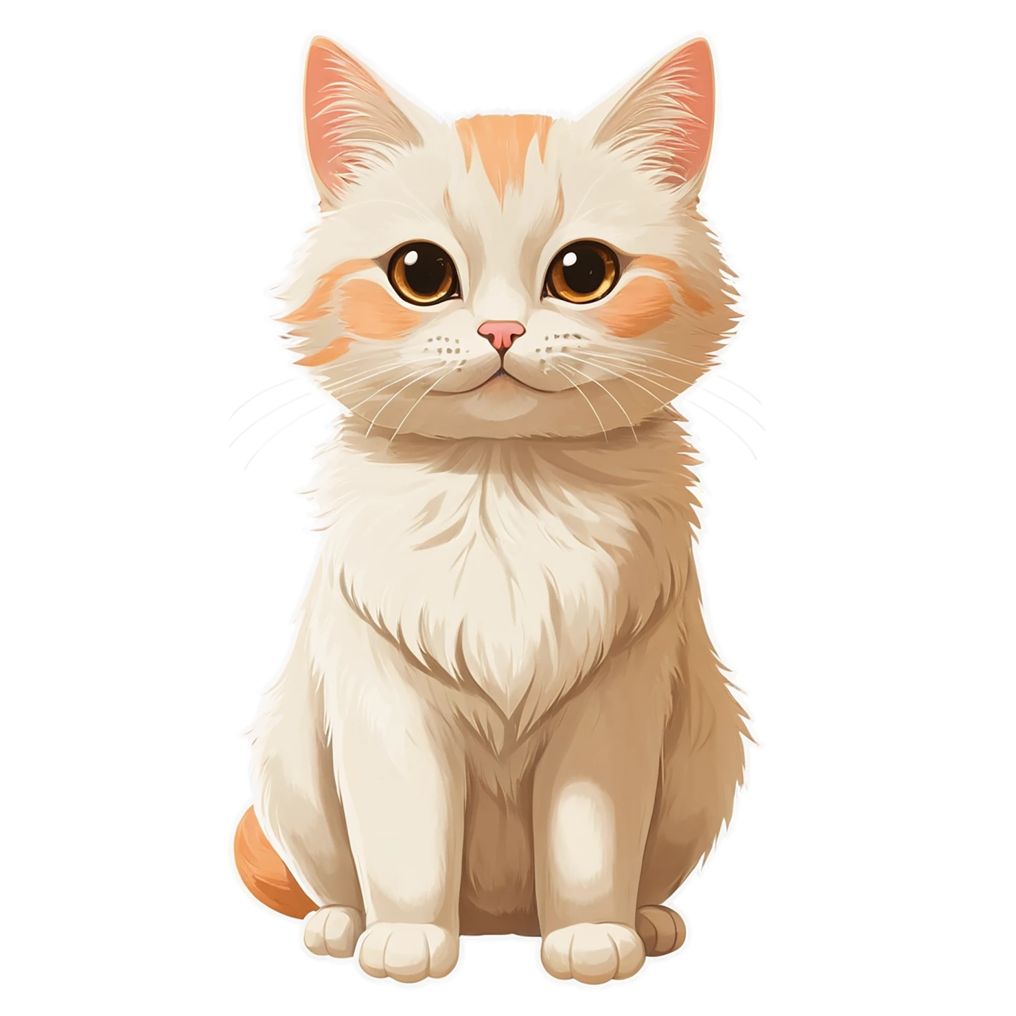 Cat Cute sticker isolated on transparent background #14493