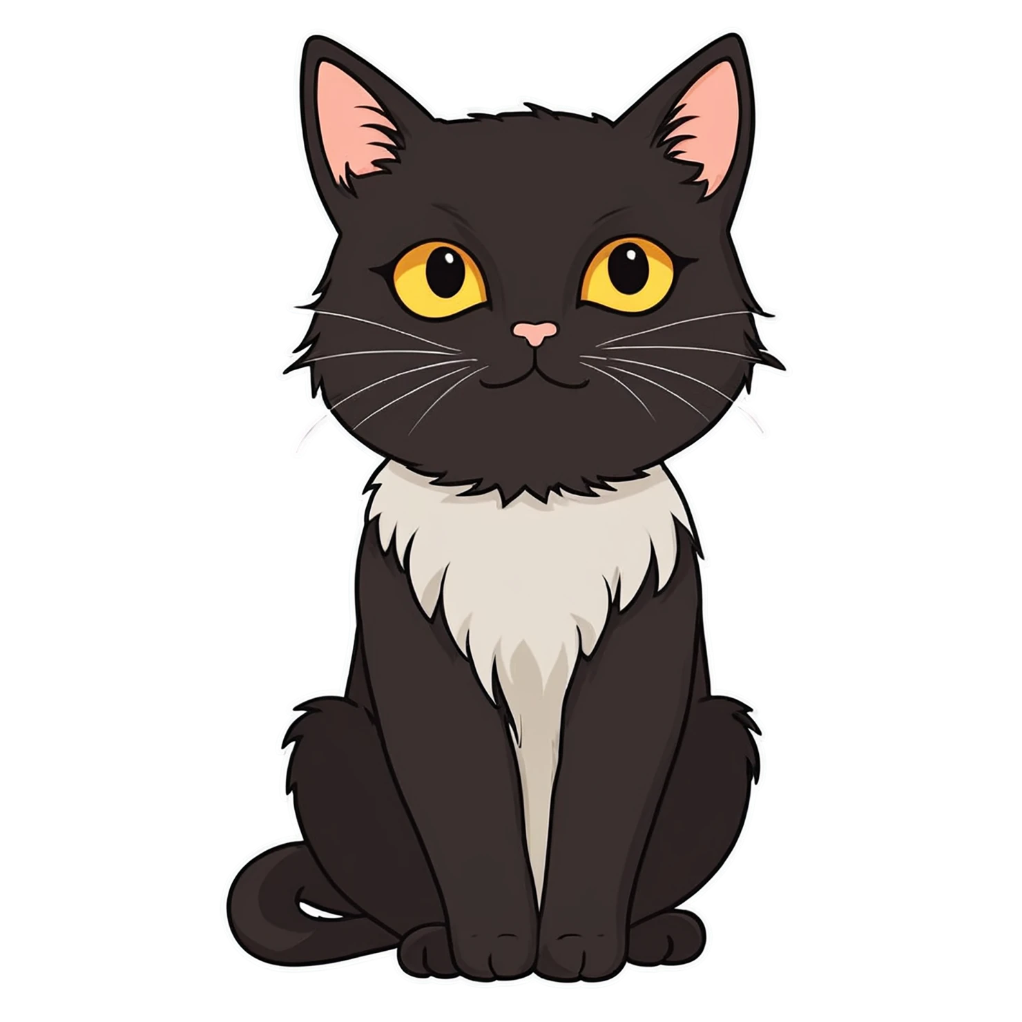 Cat Cute sticker isolated on transparent background #14494