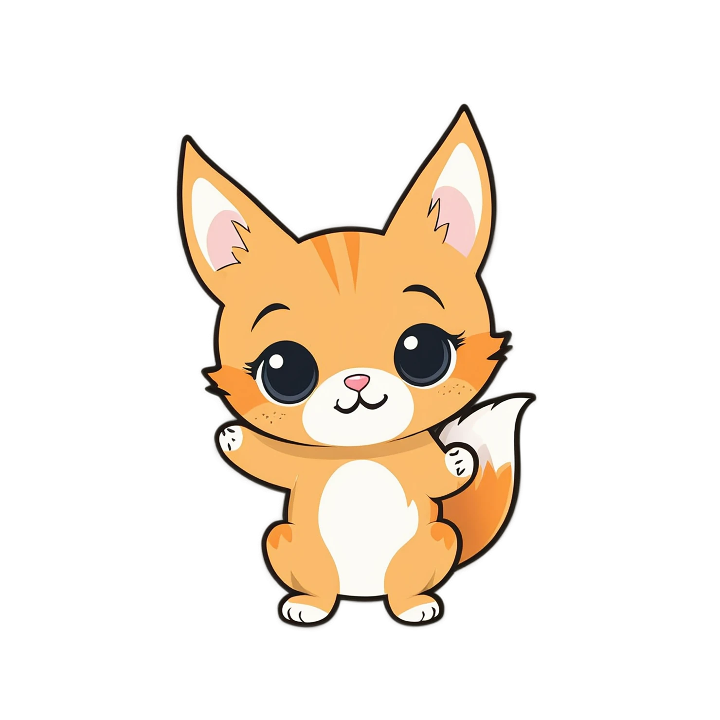 Cat Cute sticker isolated on transparent background #14496