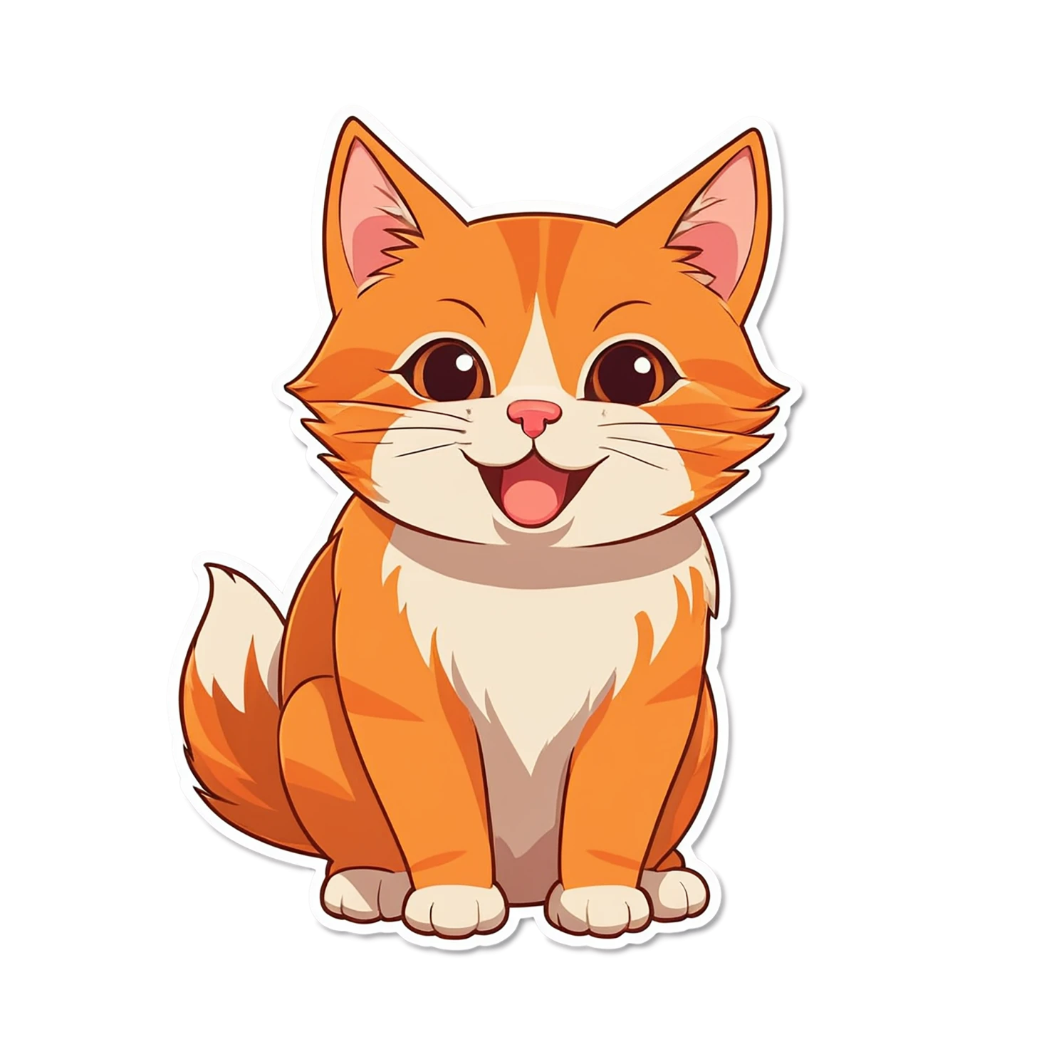 Cat Cute sticker isolated on transparent background #14497