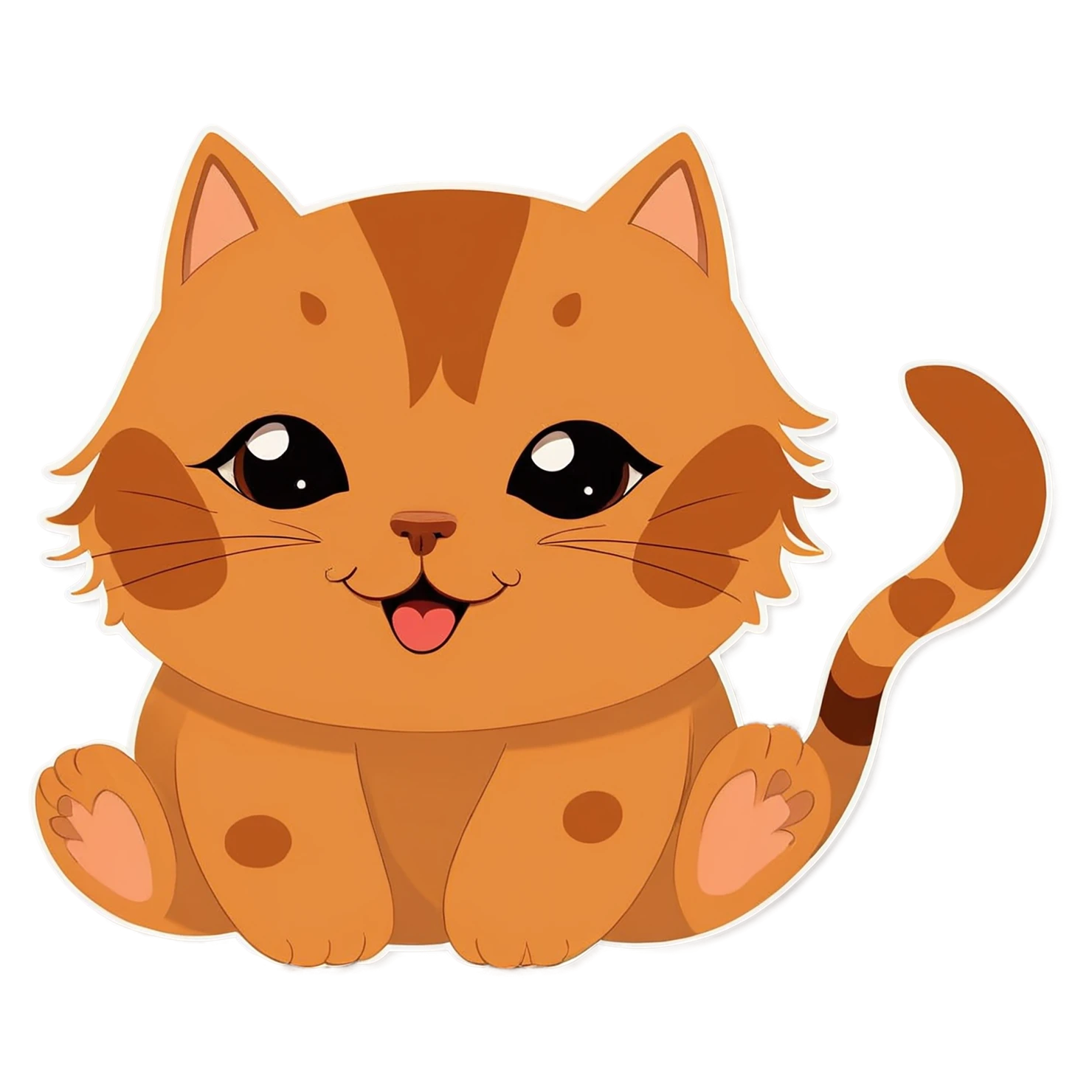 Cat Cute sticker isolated on transparent background #14498