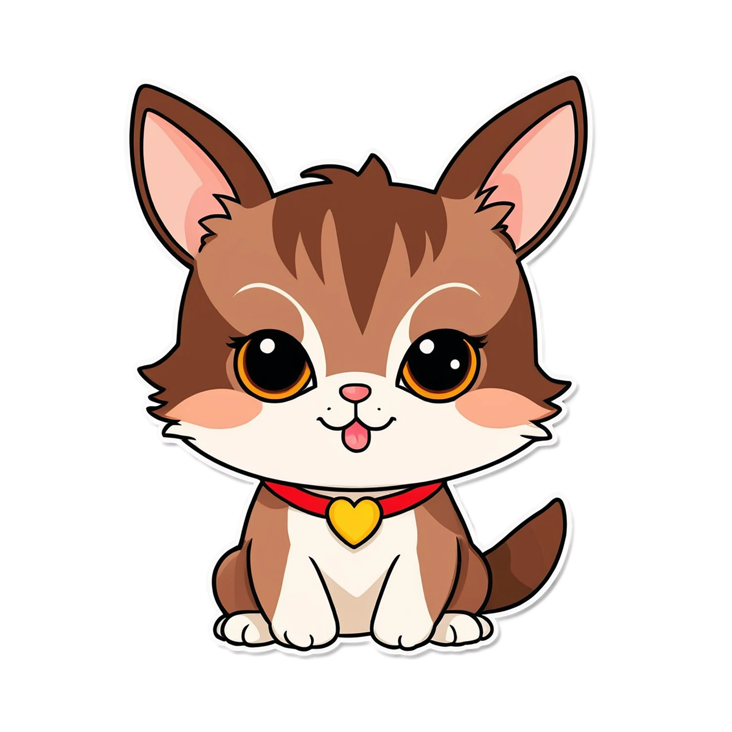 Cat Cute sticker isolated on transparent background #14500