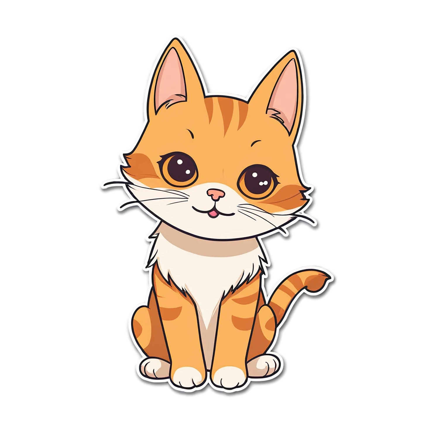 Cat Cute sticker isolated on transparent background #14502
