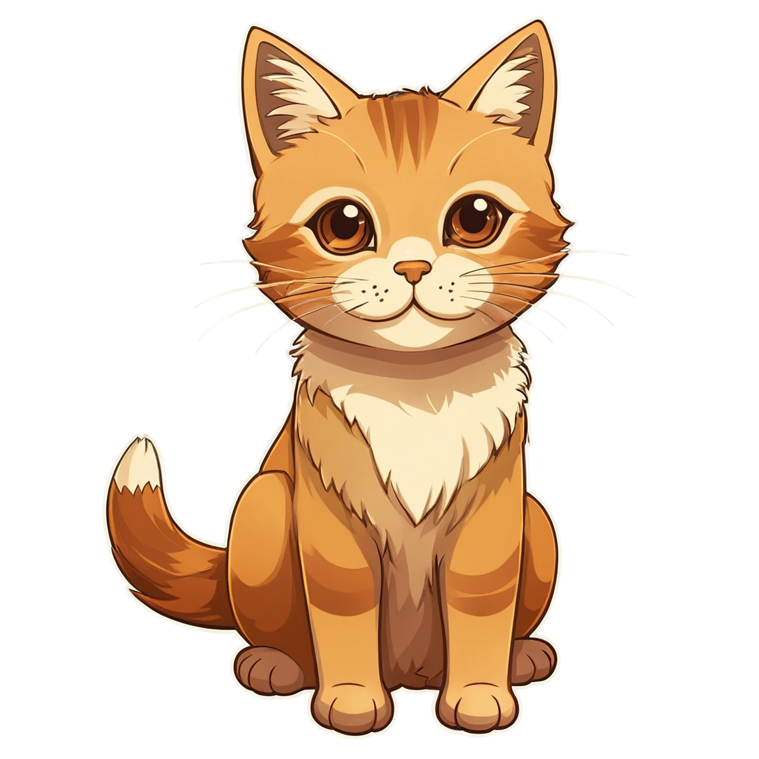 Cat Cute sticker isolated on transparent background #14503