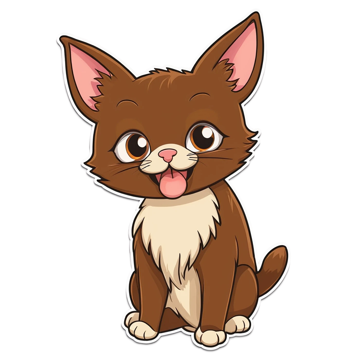 Cat Cute sticker isolated on transparent background #14504