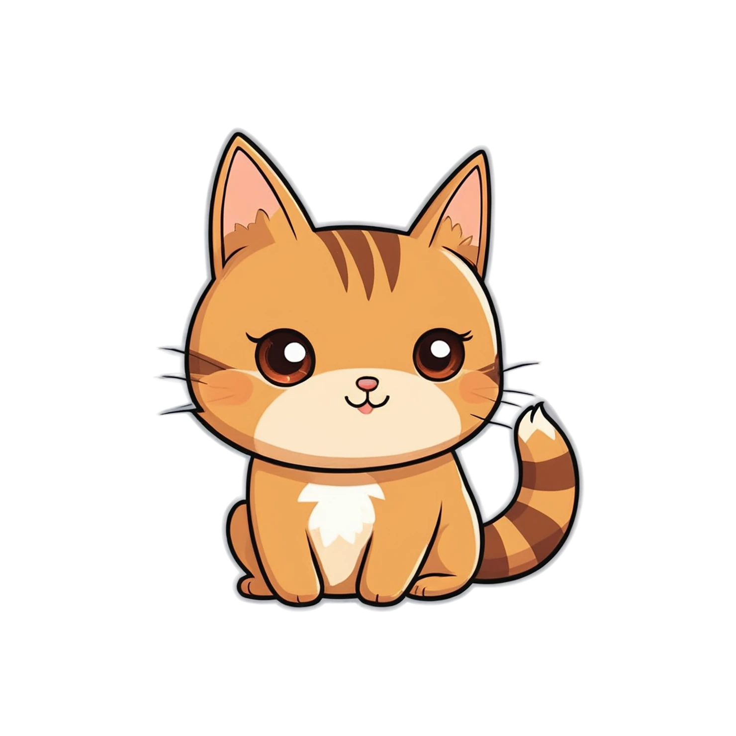 Cat Cute sticker isolated on transparent background #14505