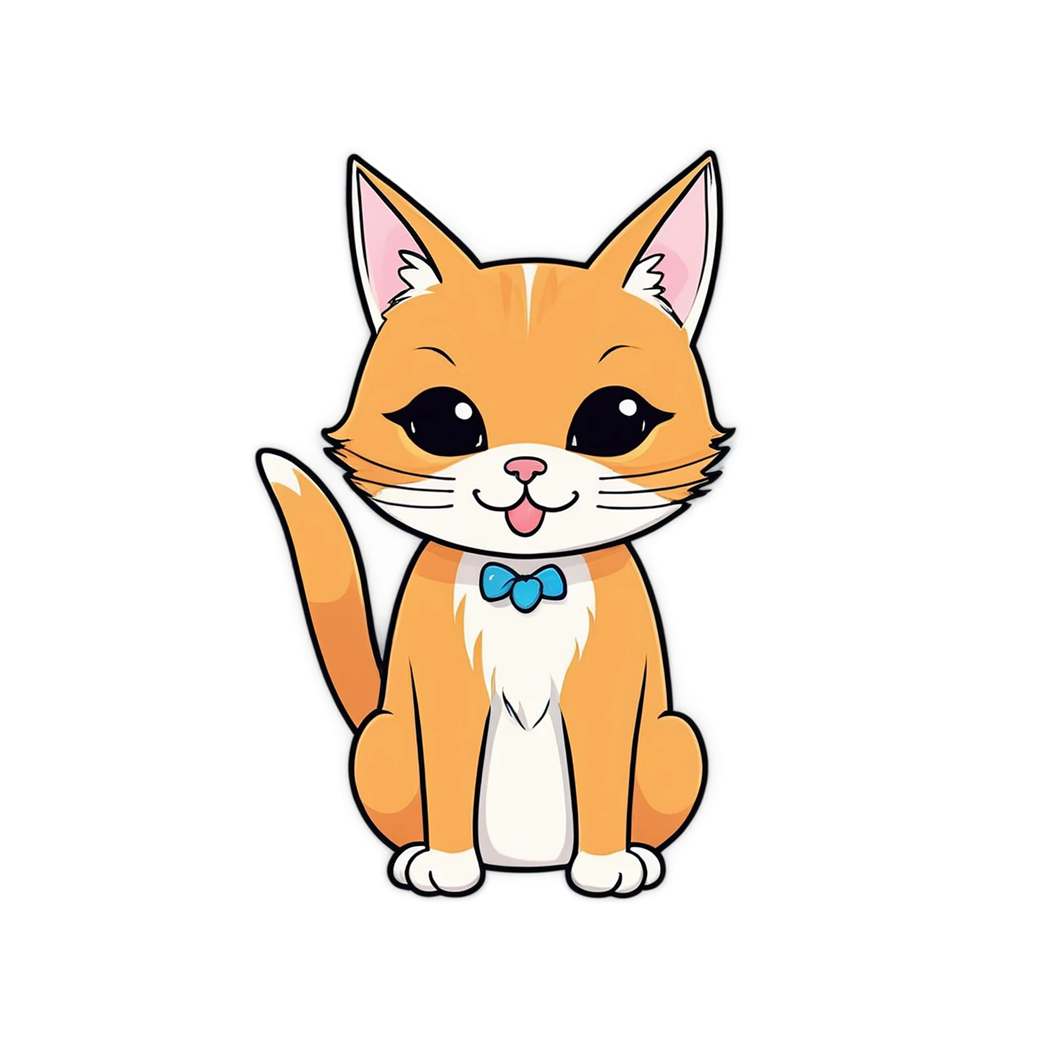 Cat Cute sticker isolated on transparent background #14506