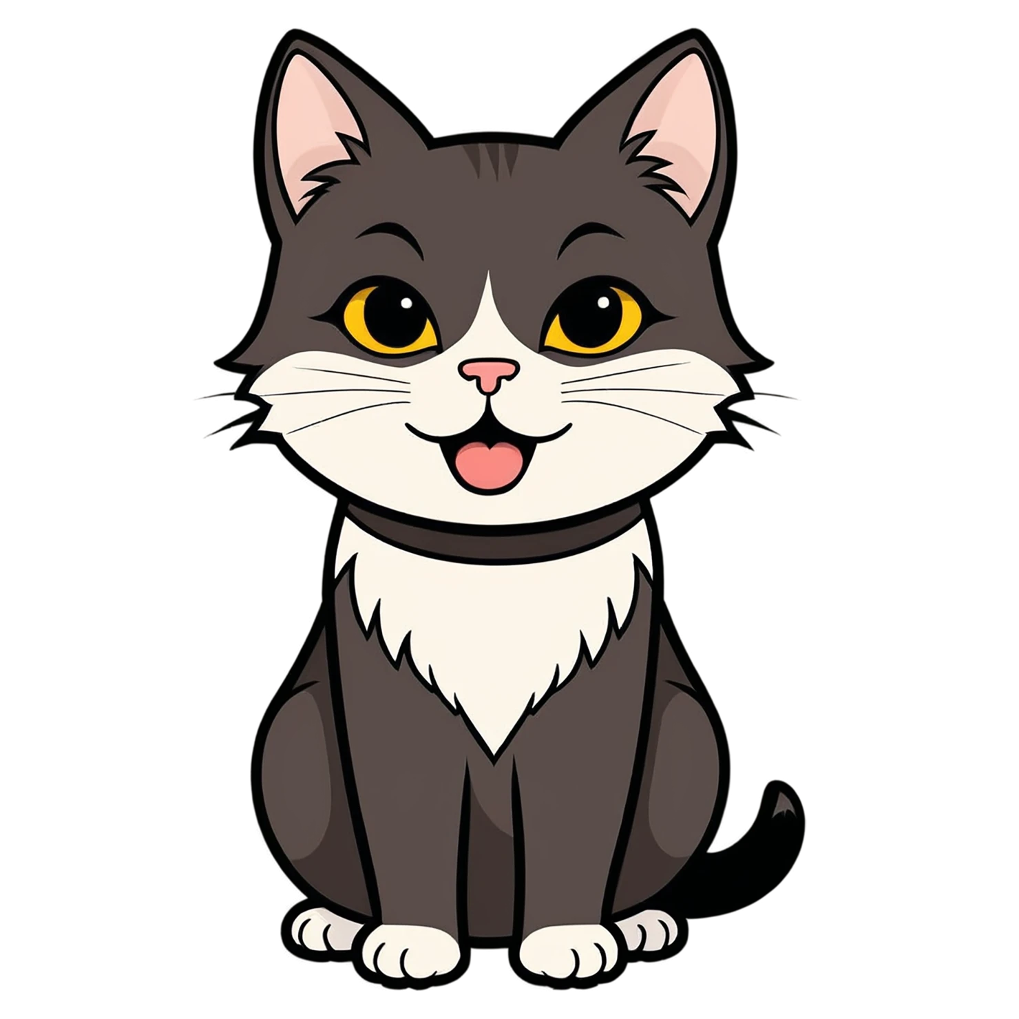 Cat Cute sticker isolated on transparent background #14507