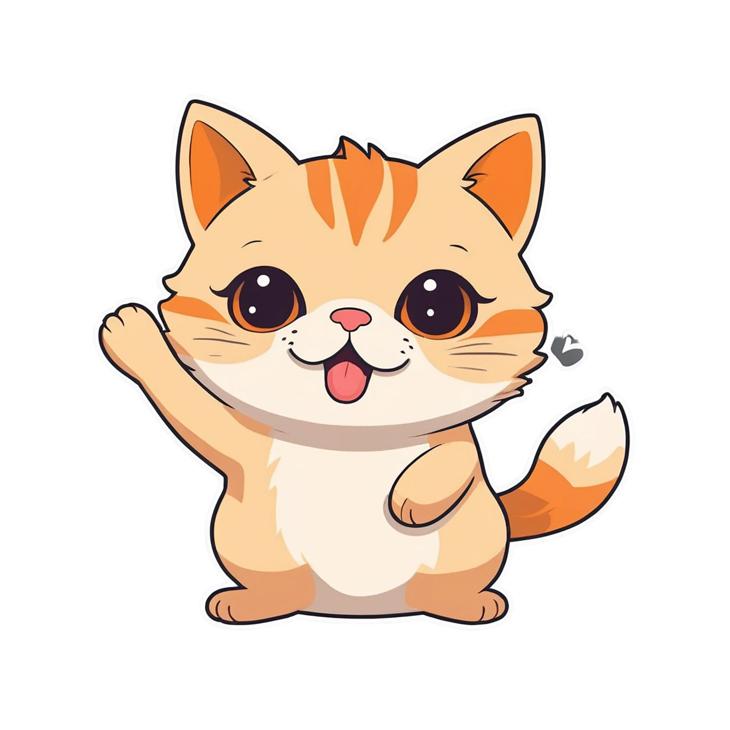 Cat Cute sticker isolated on transparent background #14509