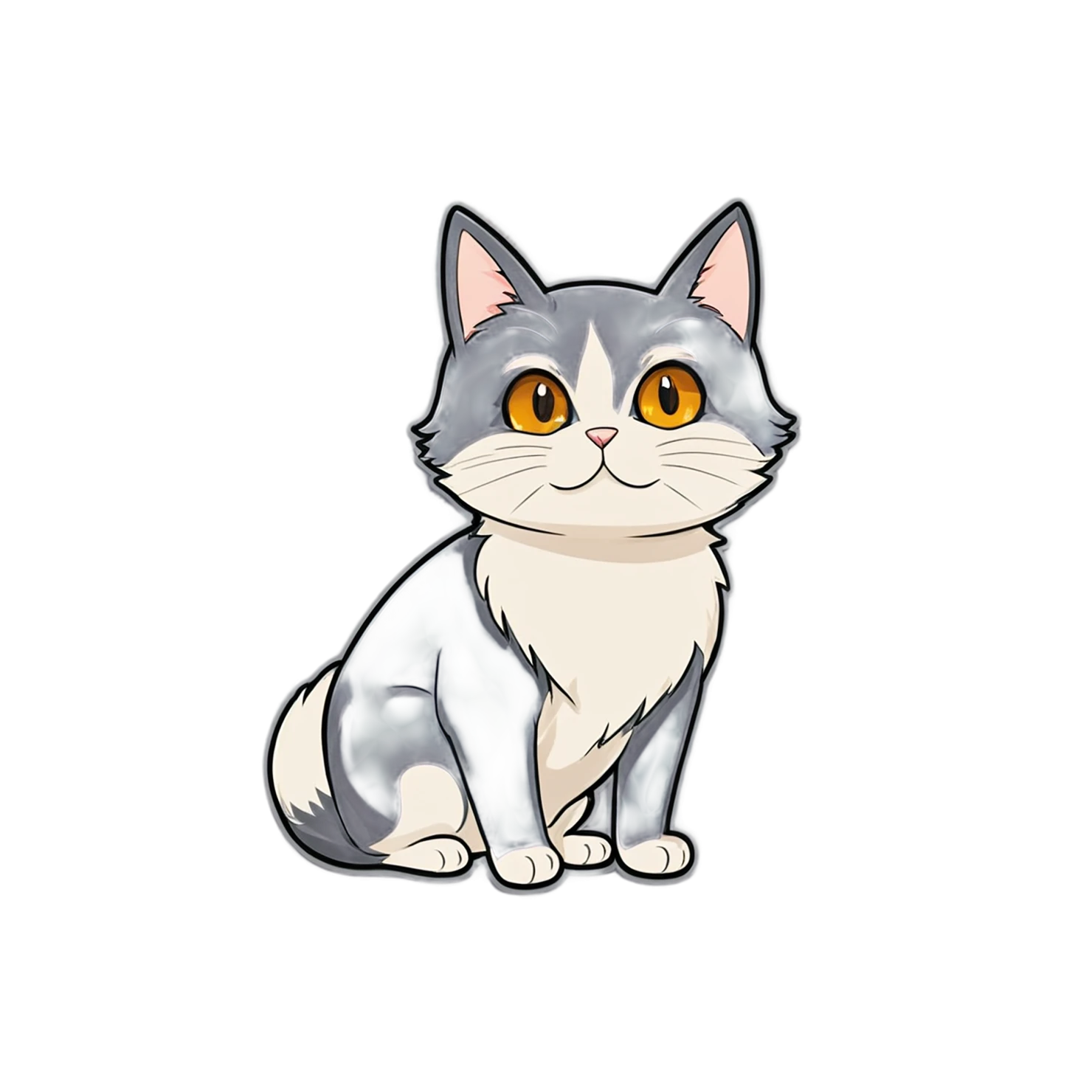 Cat Cute sticker isolated on transparent background #14510