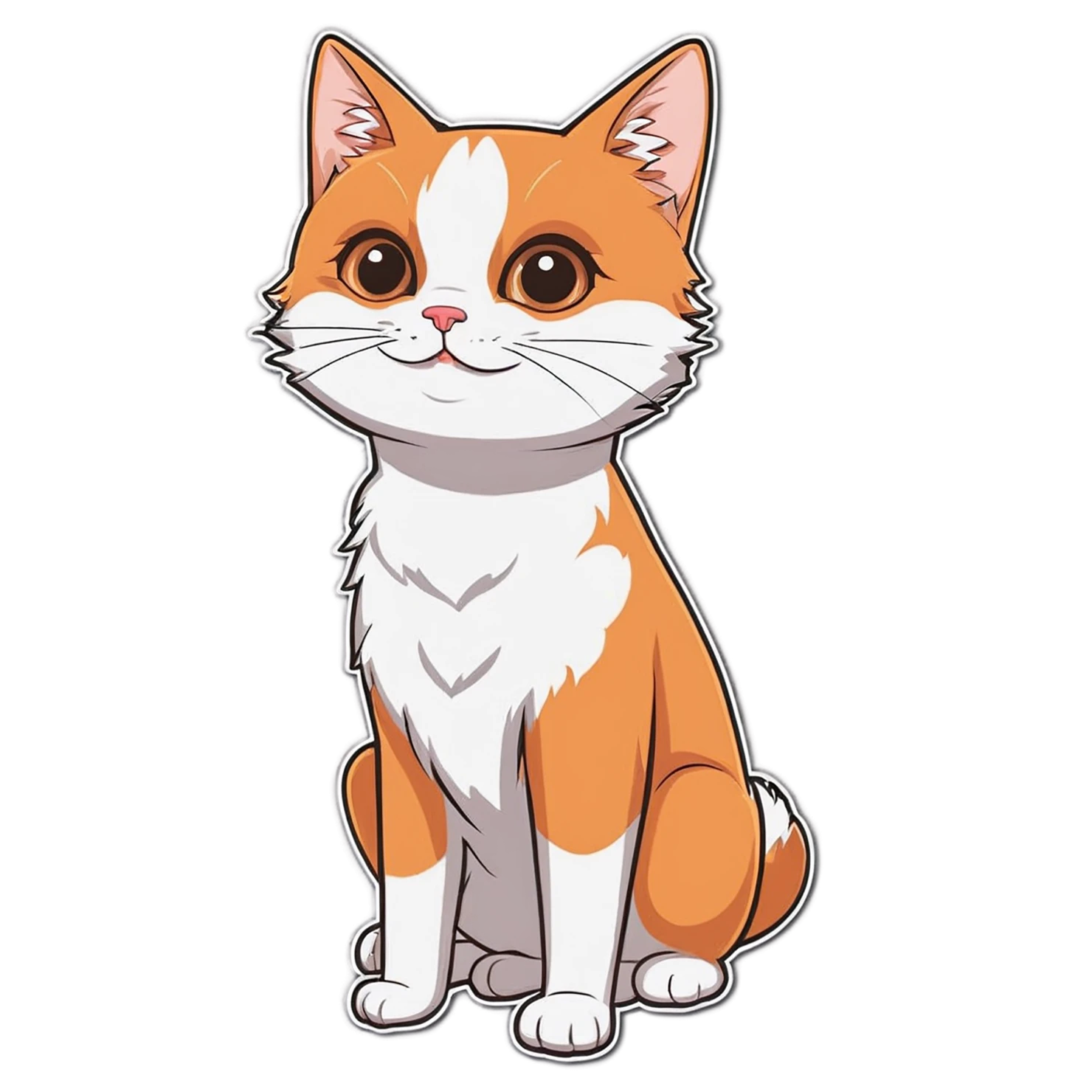 Cat Cute sticker isolated on transparent background #14511