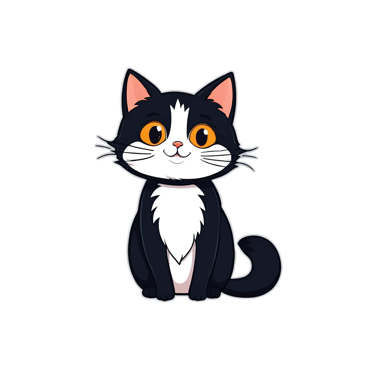 Cat Cute sticker isolated on transparent background #14513