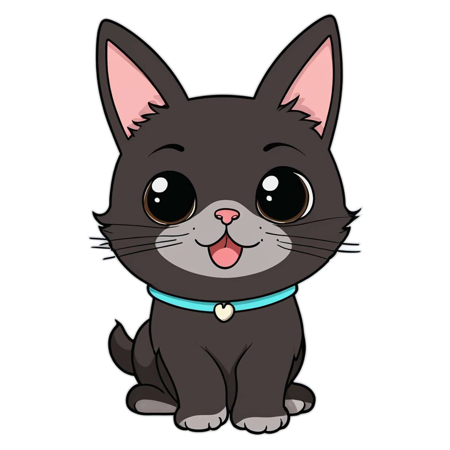 Cat Cute sticker isolated on transparent background #14514