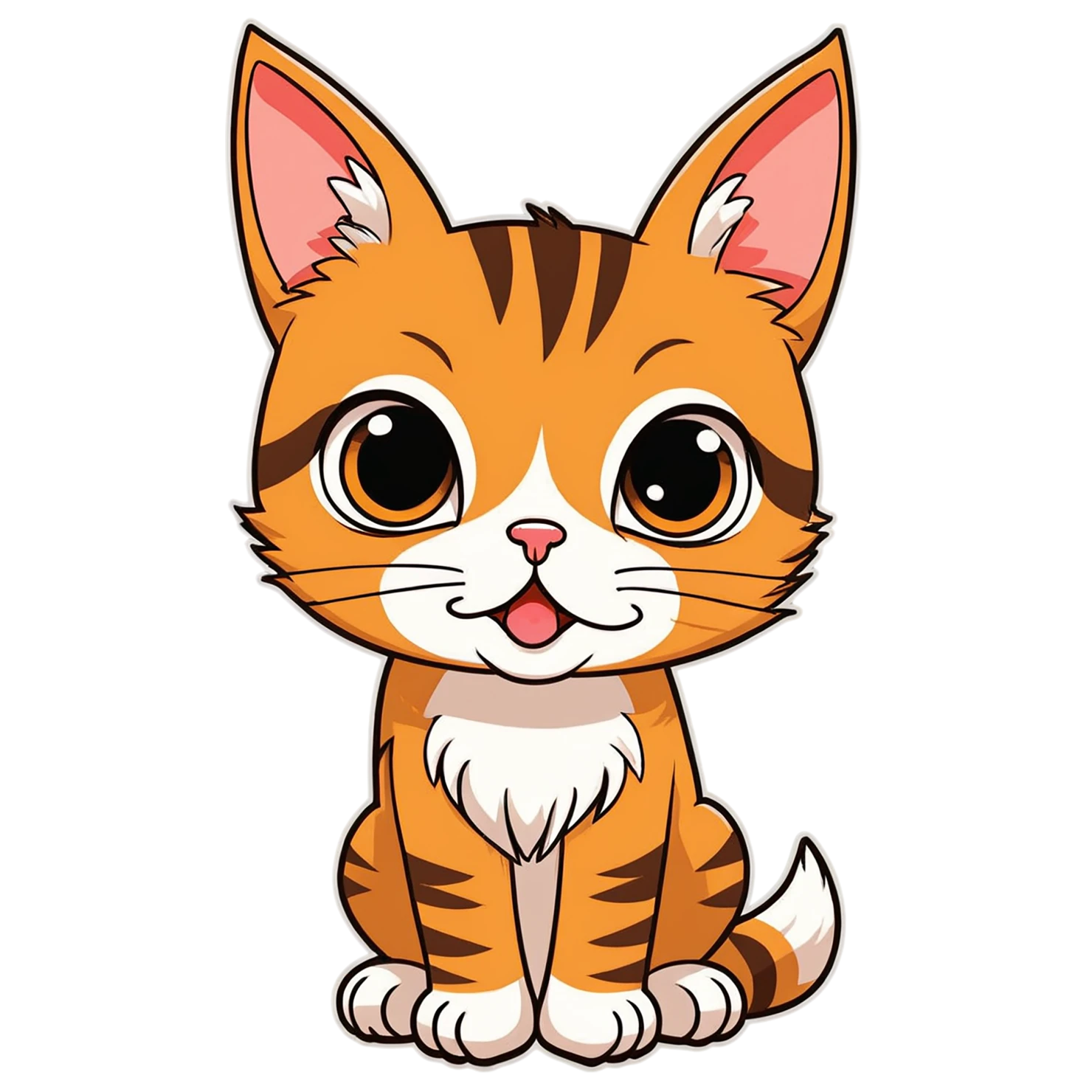 Cat Cute sticker isolated on transparent background #14515
