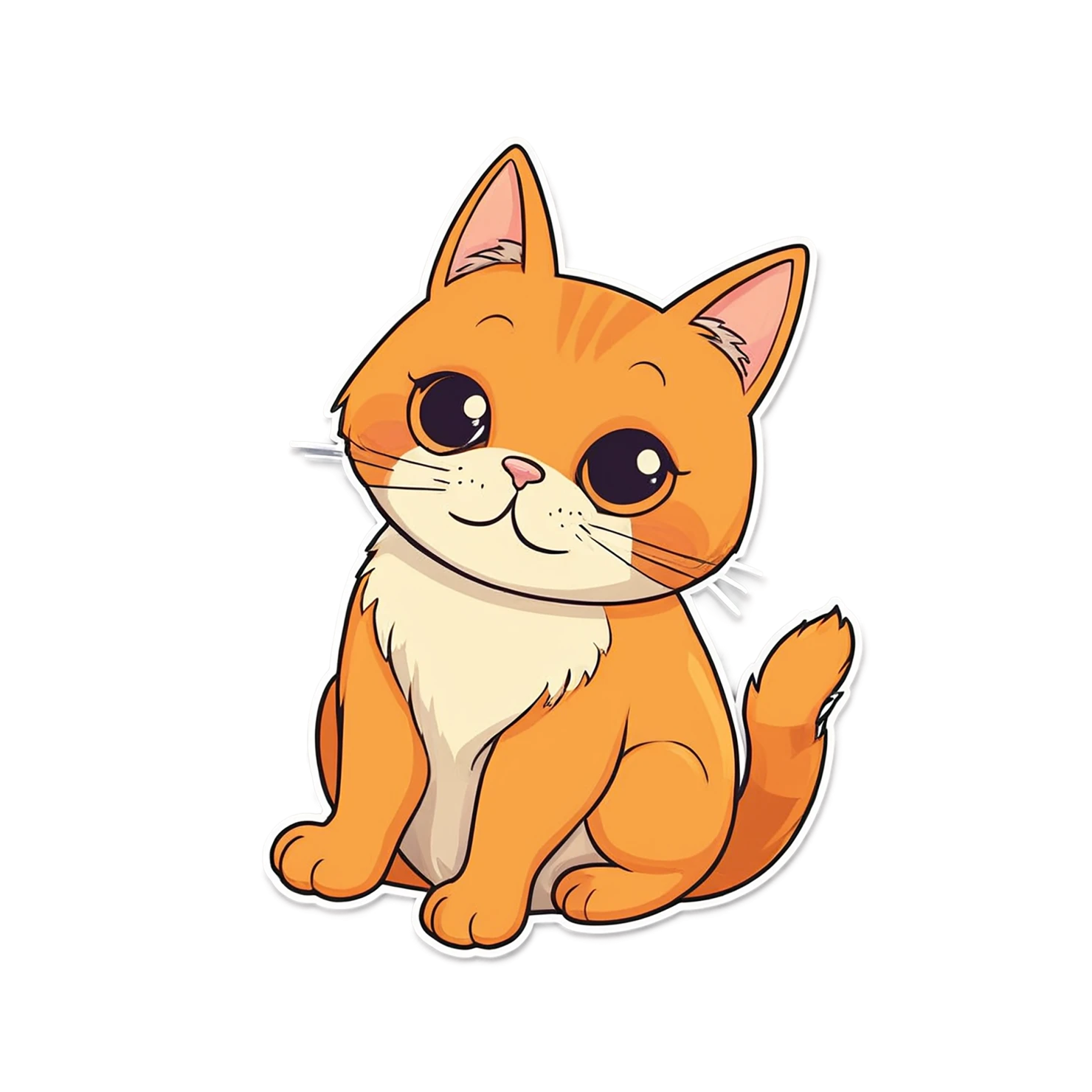 Cat Cute sticker isolated on transparent background #14516