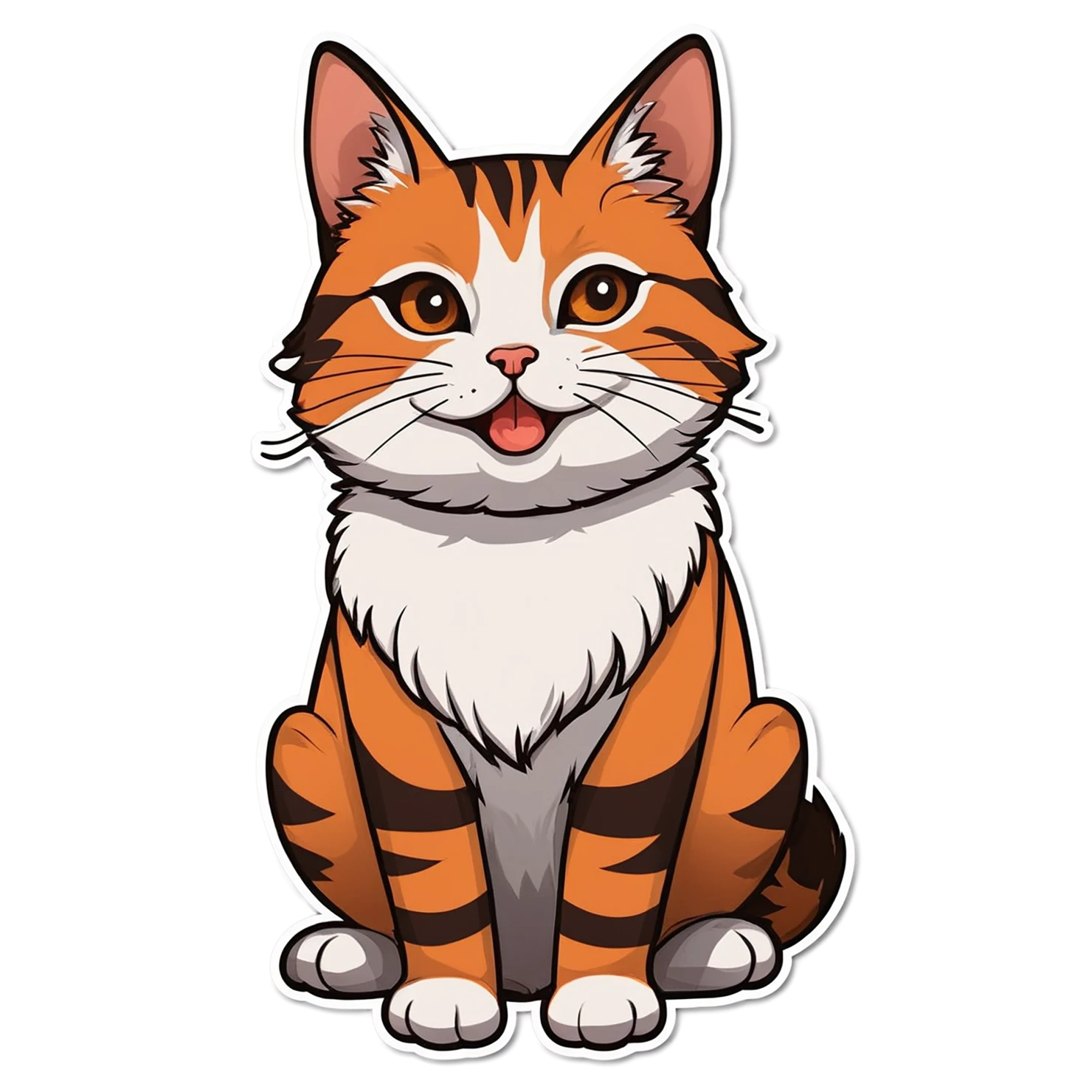 Cat Cute sticker isolated on transparent background #14517