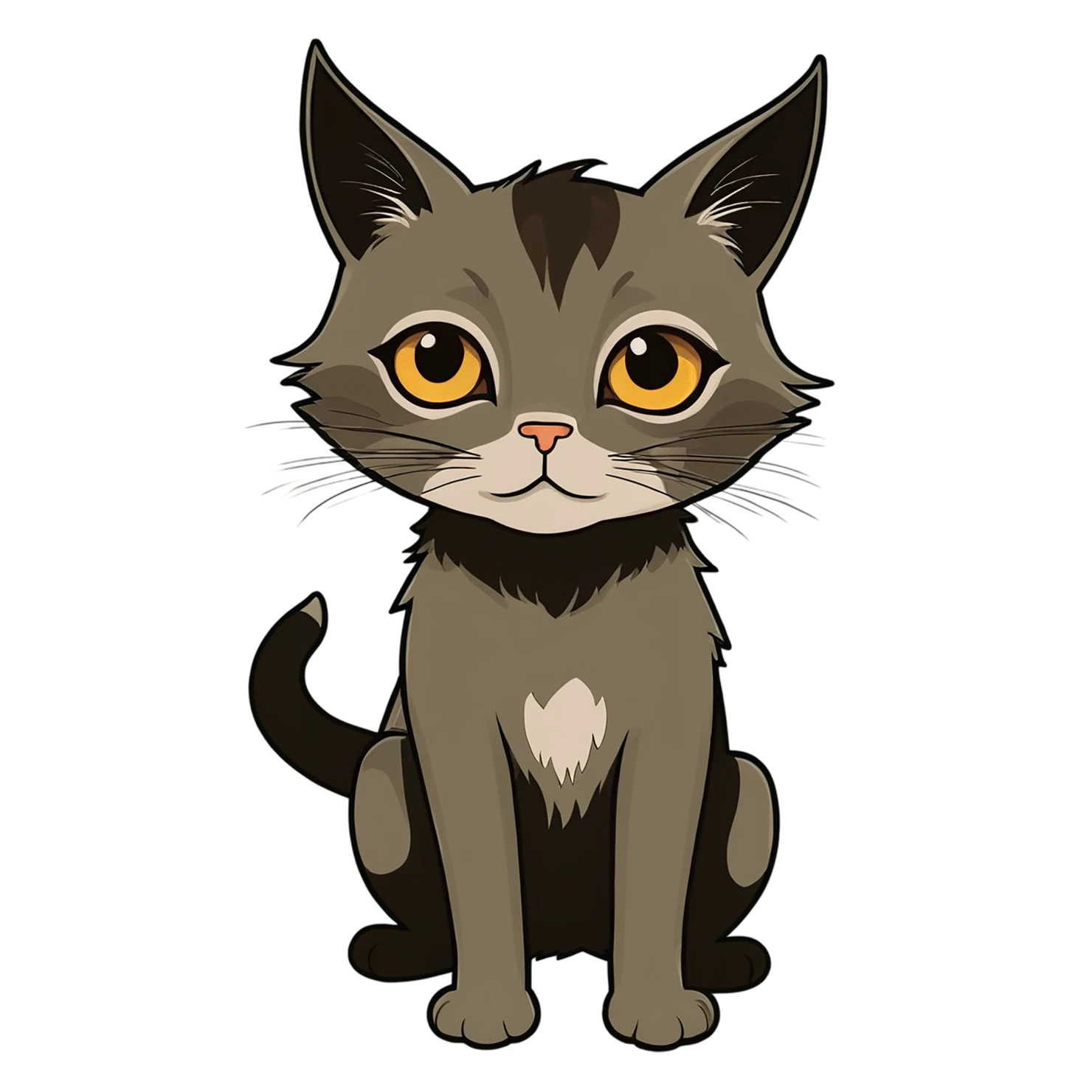Cat Cute sticker isolated on transparent background #14518
