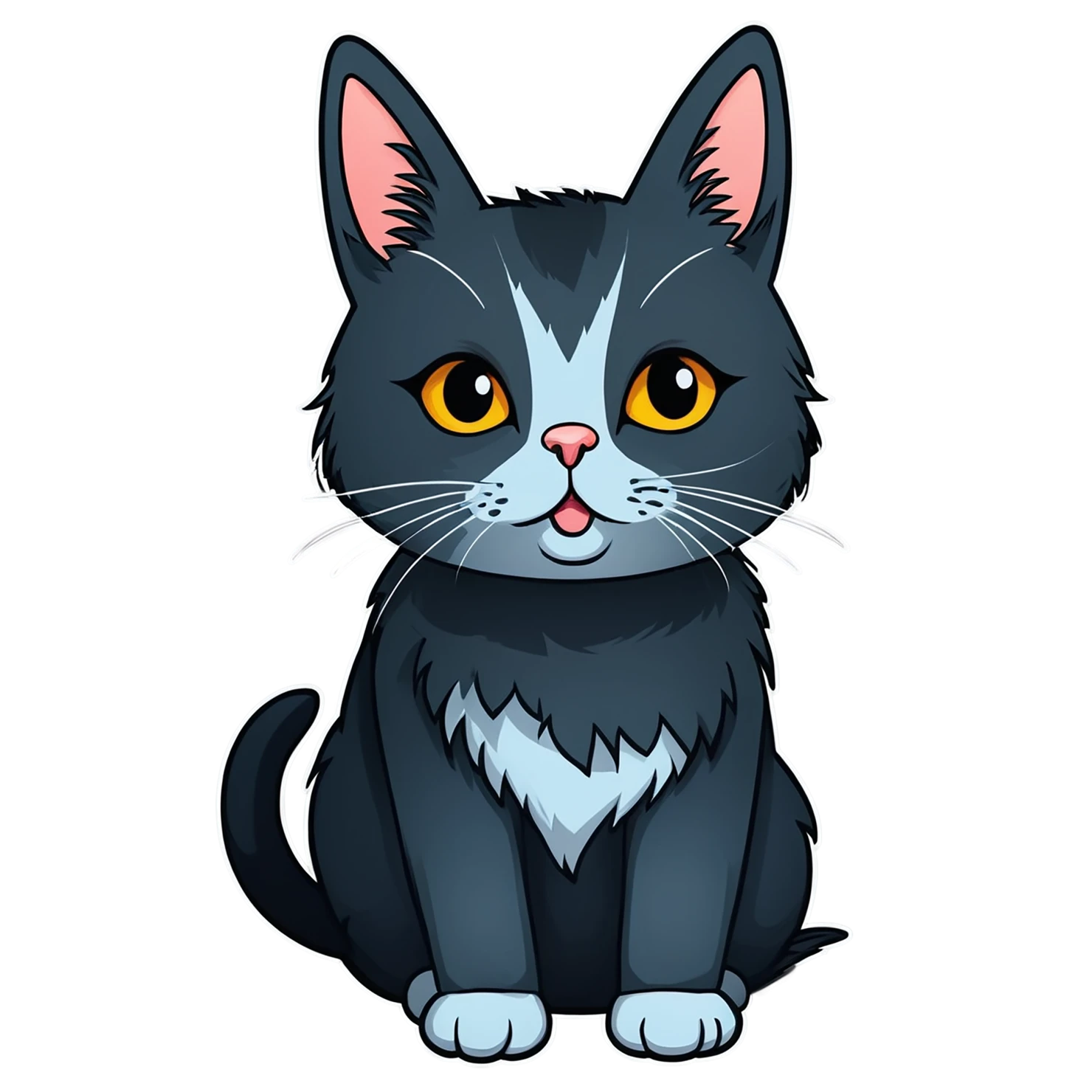 Cat Cute sticker isolated on transparent background #14520