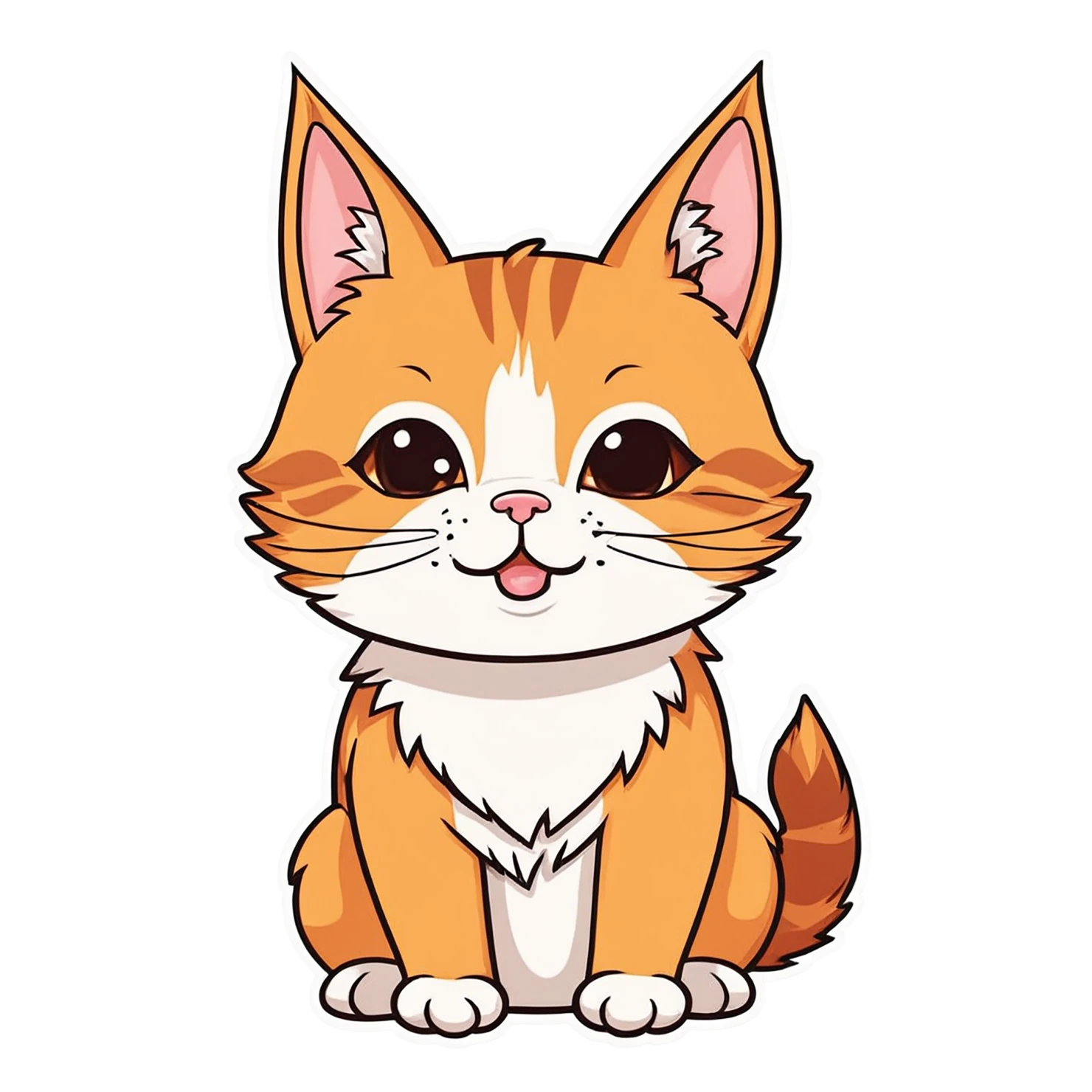 Cat Cute sticker isolated on transparent background #14521