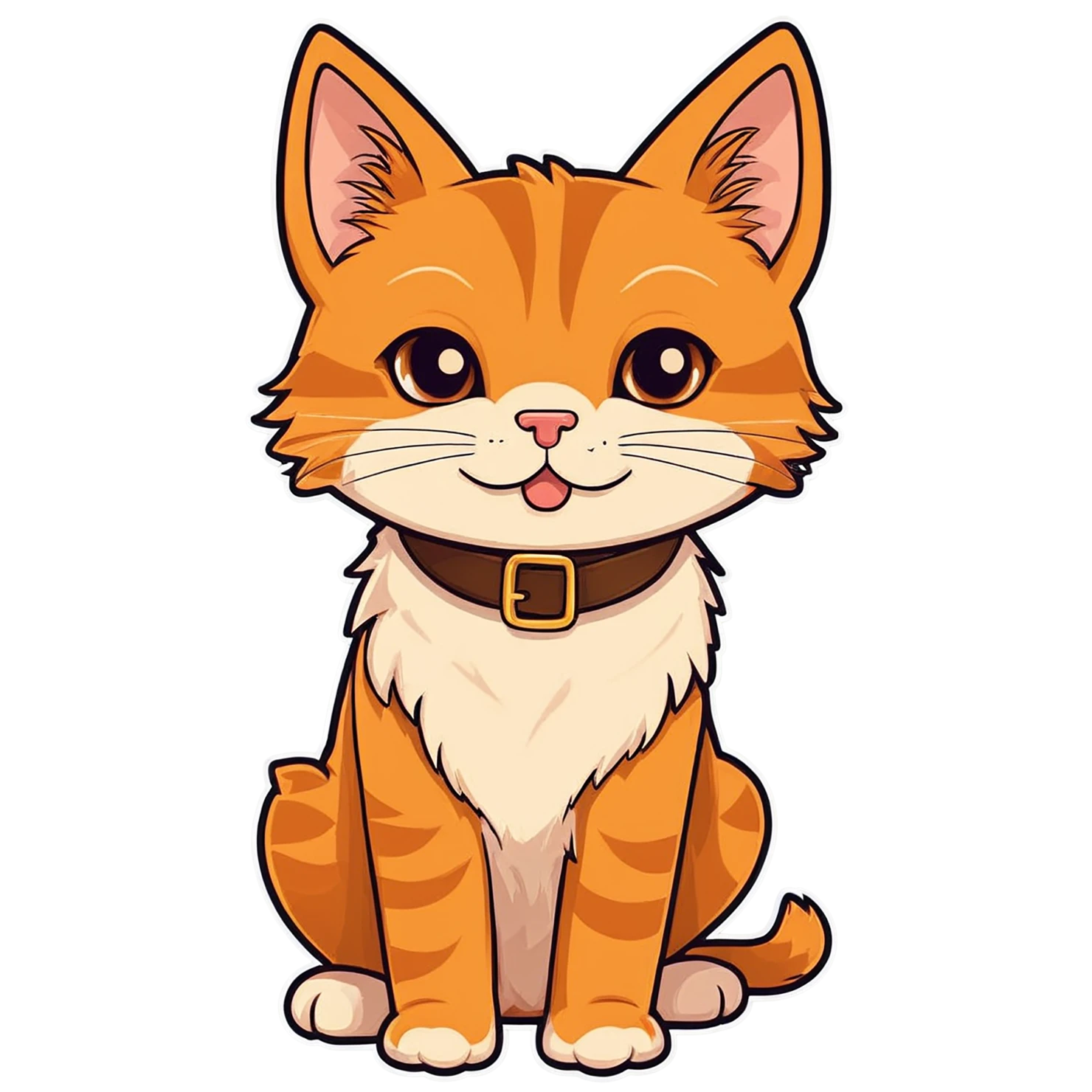 Cat Cute sticker isolated on transparent background #14522