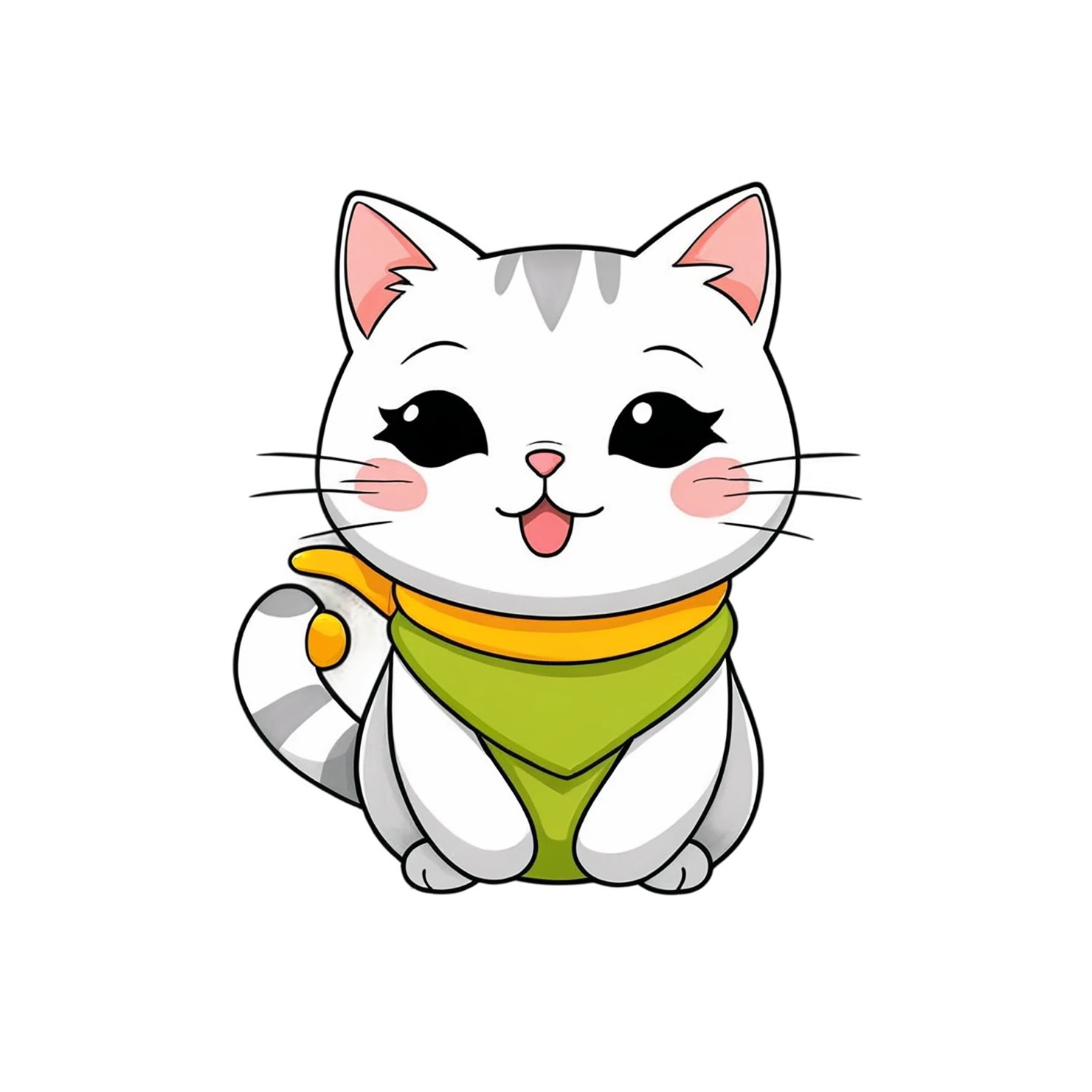 Cat Cute sticker isolated on transparent background #14524