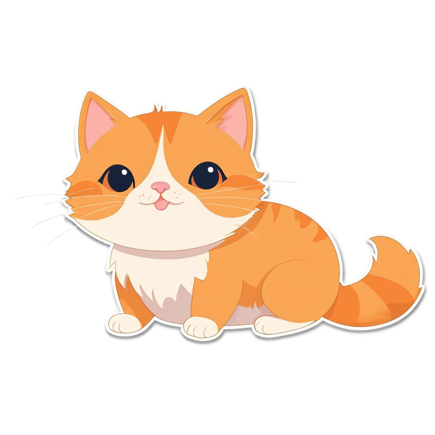 Cat Cute sticker isolated on transparent background #14525