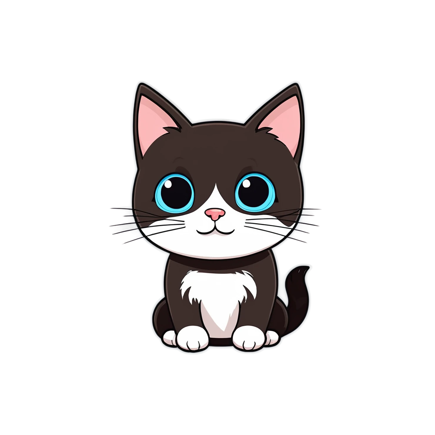 Cat Cute sticker isolated on transparent background #14526