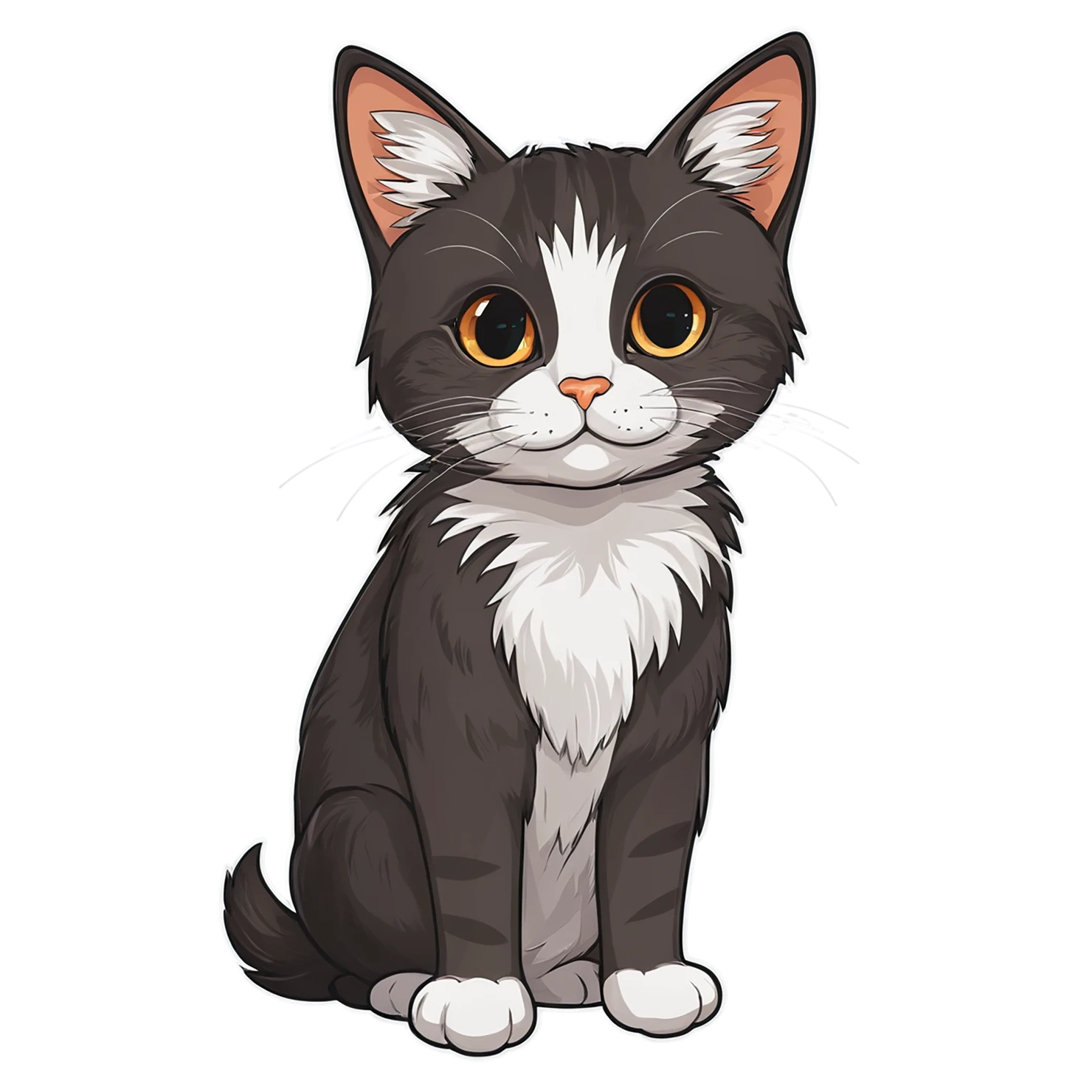 Cat Cute sticker isolated on transparent background #14529