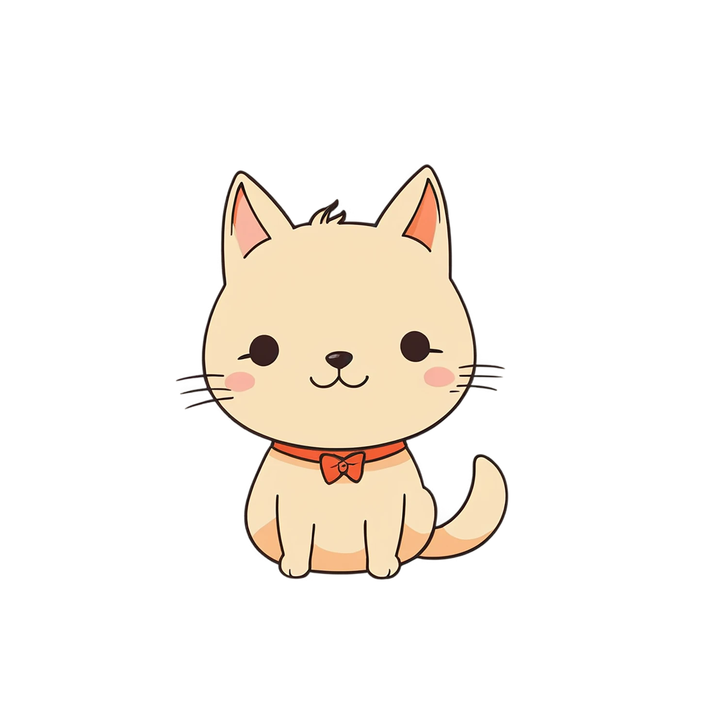 Cat Cute sticker isolated on transparent background #14531