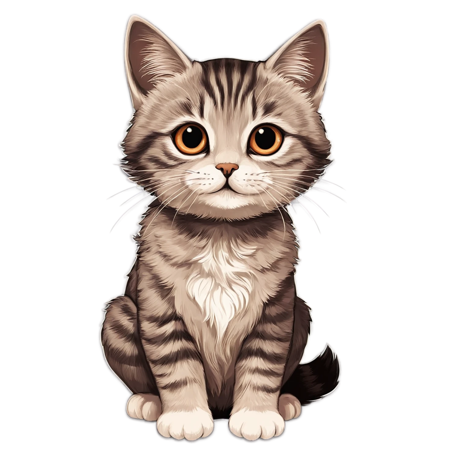 Cat Cute sticker isolated on transparent background #14532