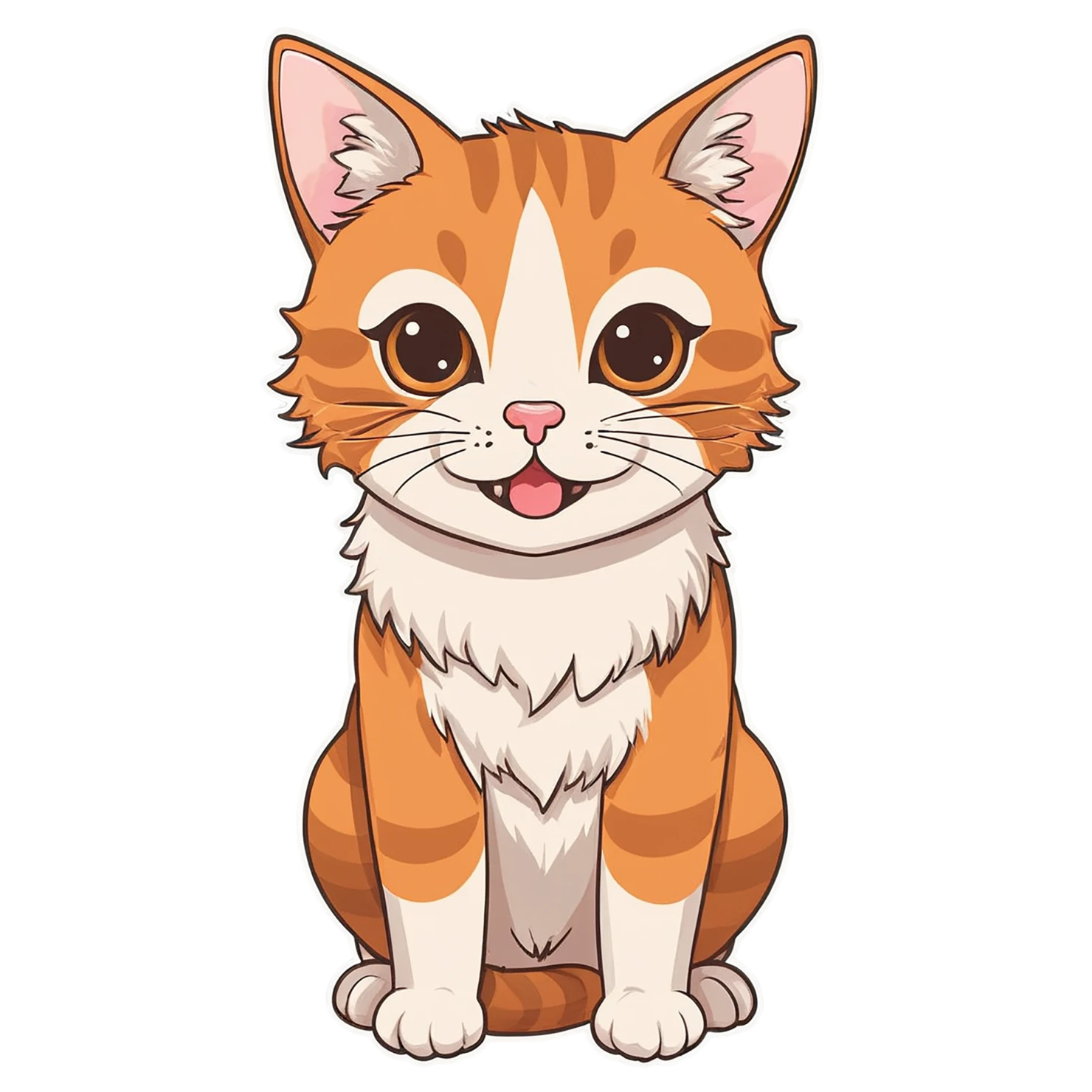 Cat Cute sticker isolated on transparent background #14534