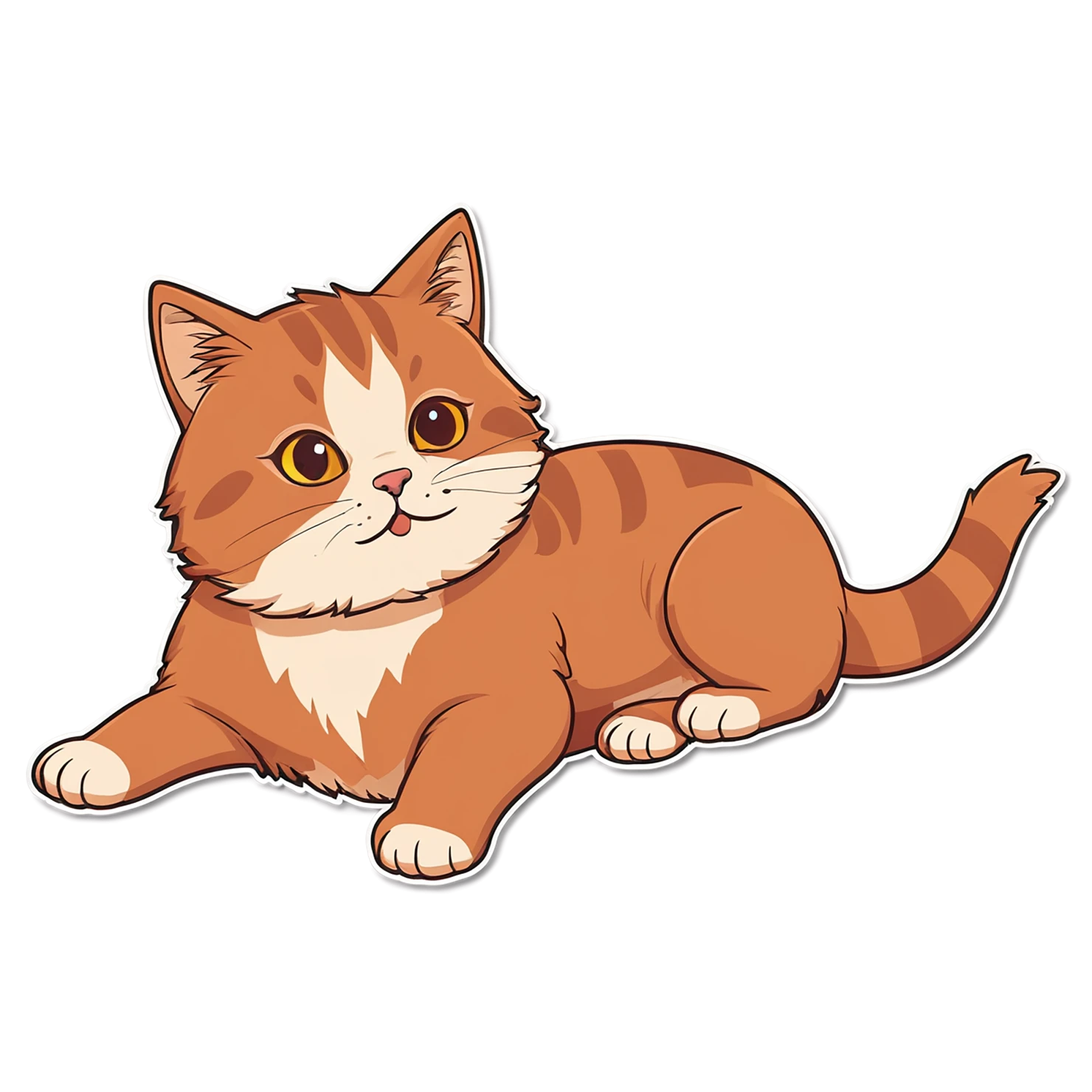 Cat Cute sticker isolated on transparent background #14535