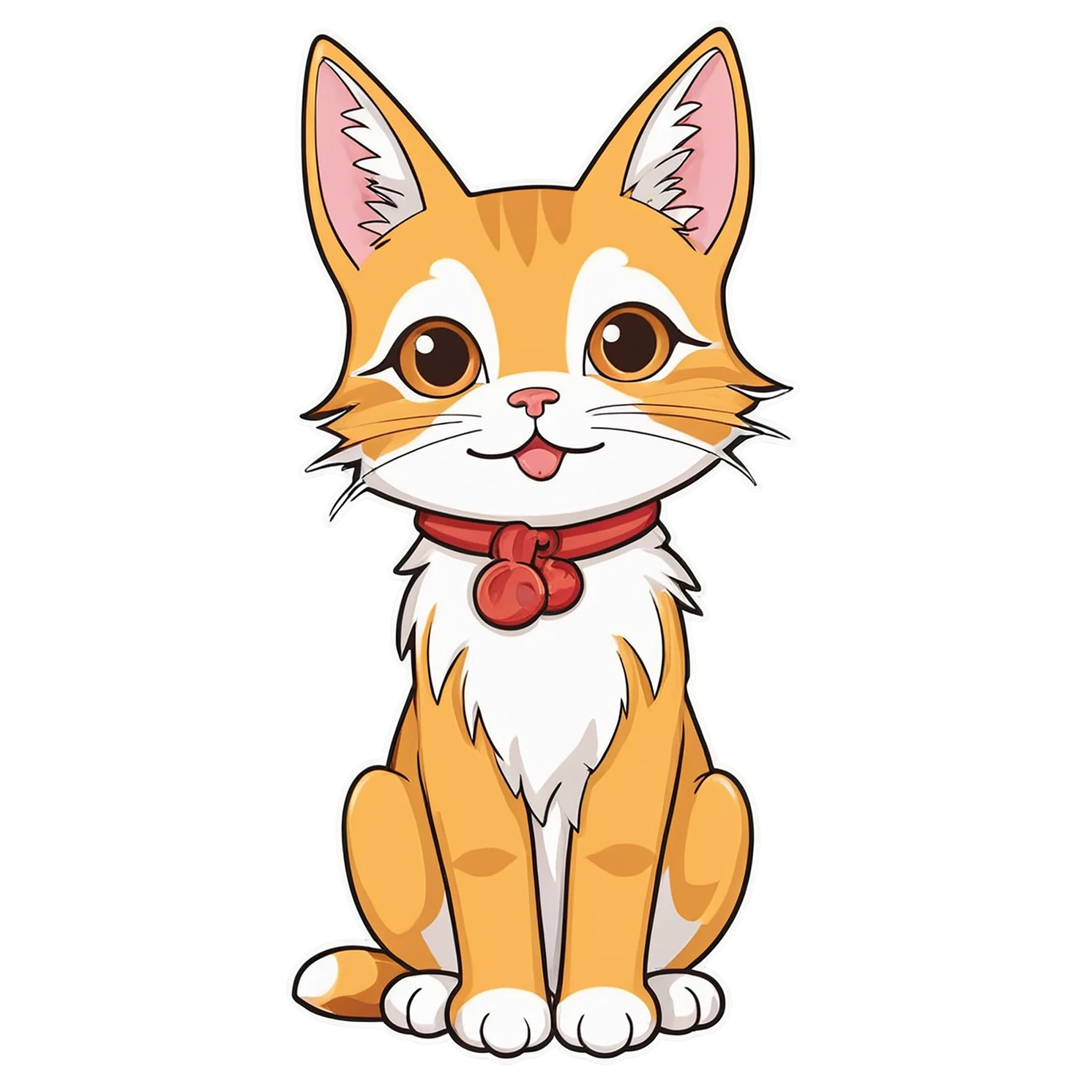 Cat Cute sticker isolated on transparent background #14536