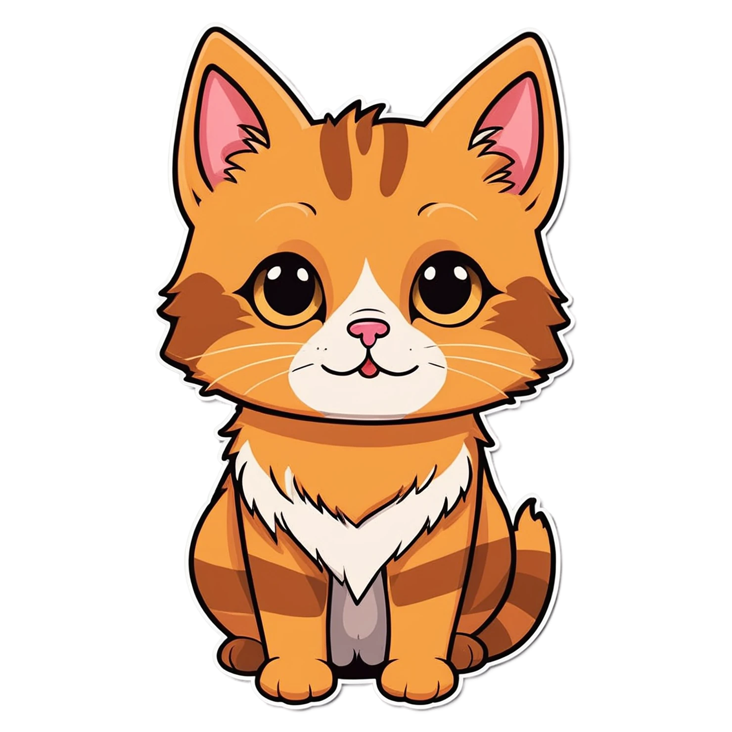 Cat Cute sticker isolated on transparent background #14537