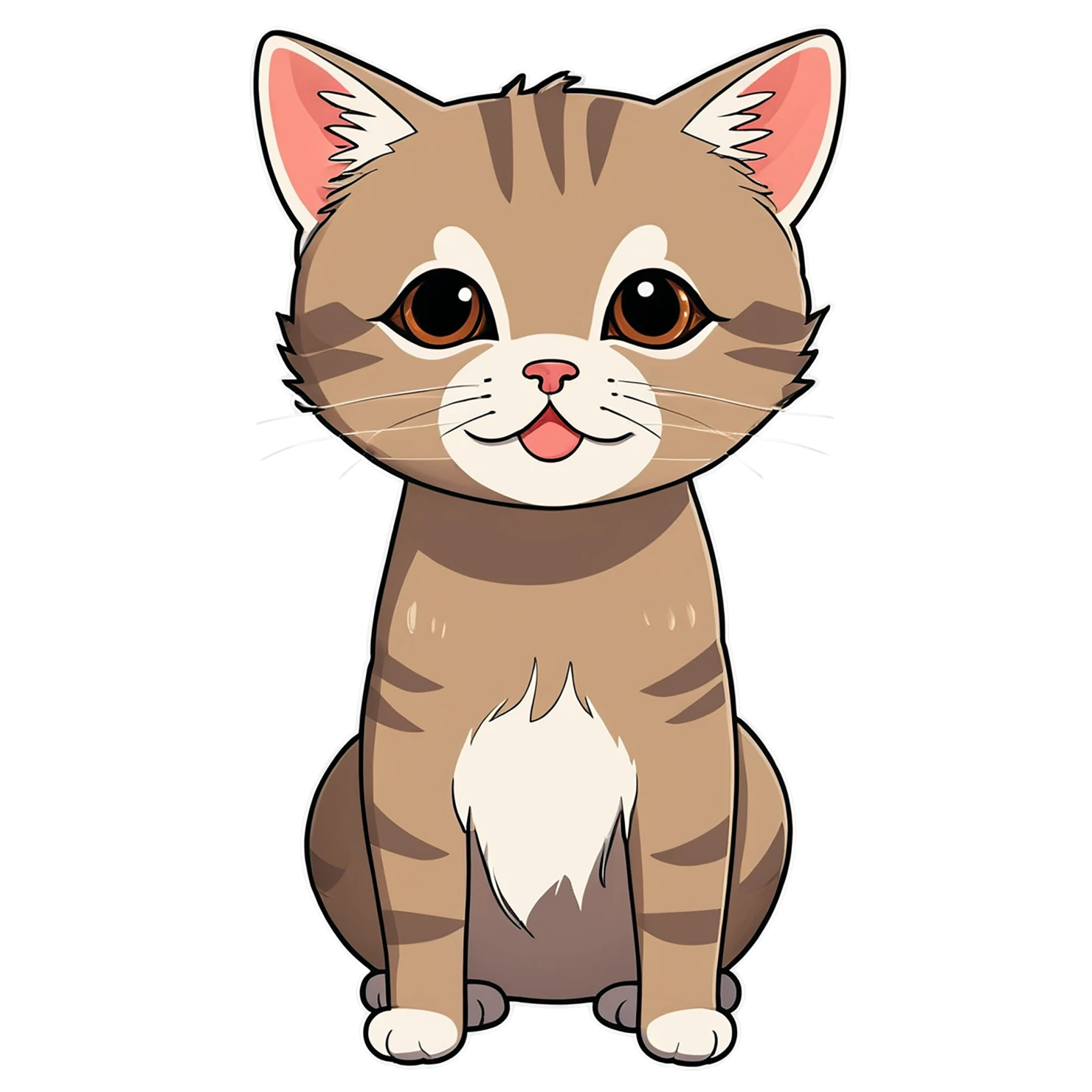 Cat Cute sticker isolated on transparent background #14538