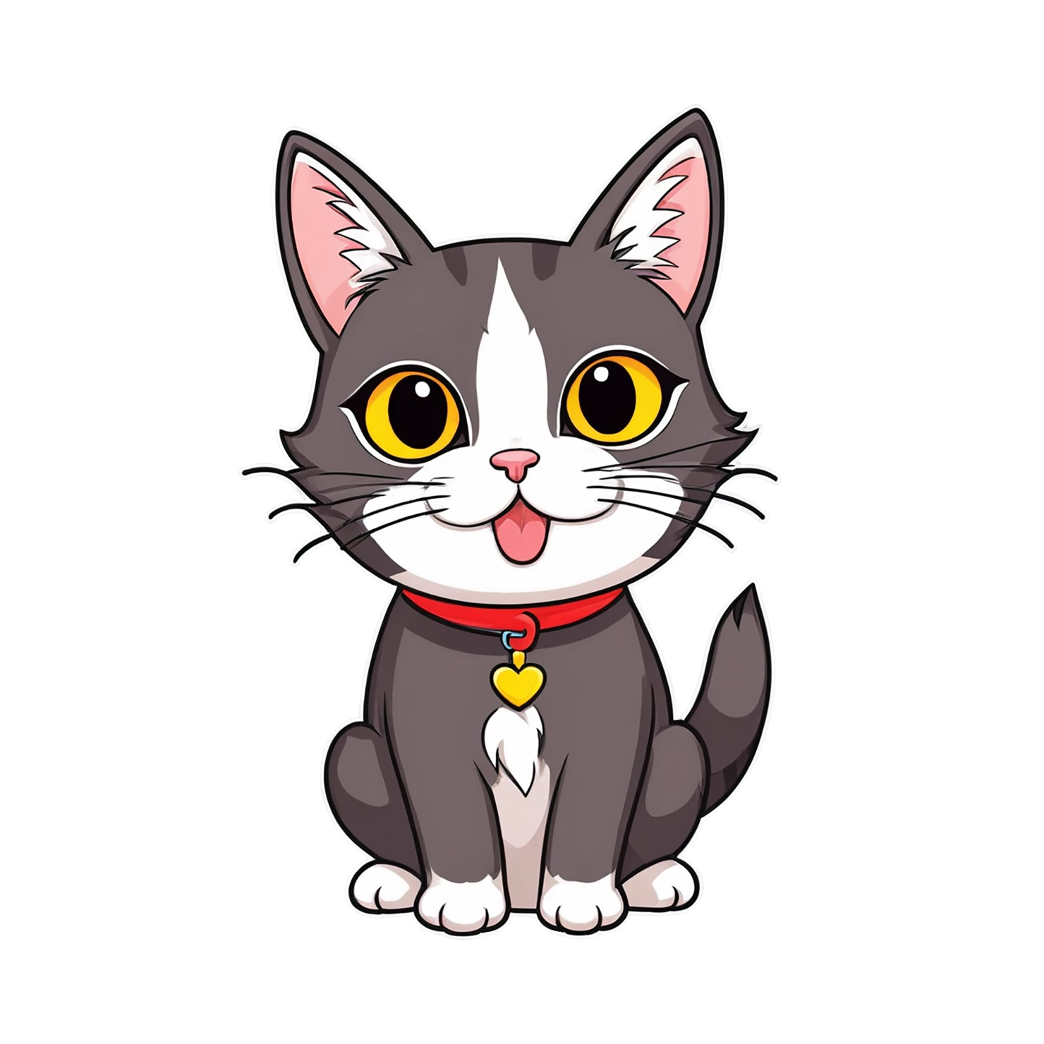 Cat Cute sticker isolated on transparent background #14540