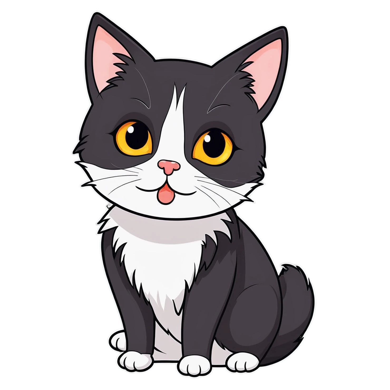 Cat Cute sticker isolated on transparent background #14542