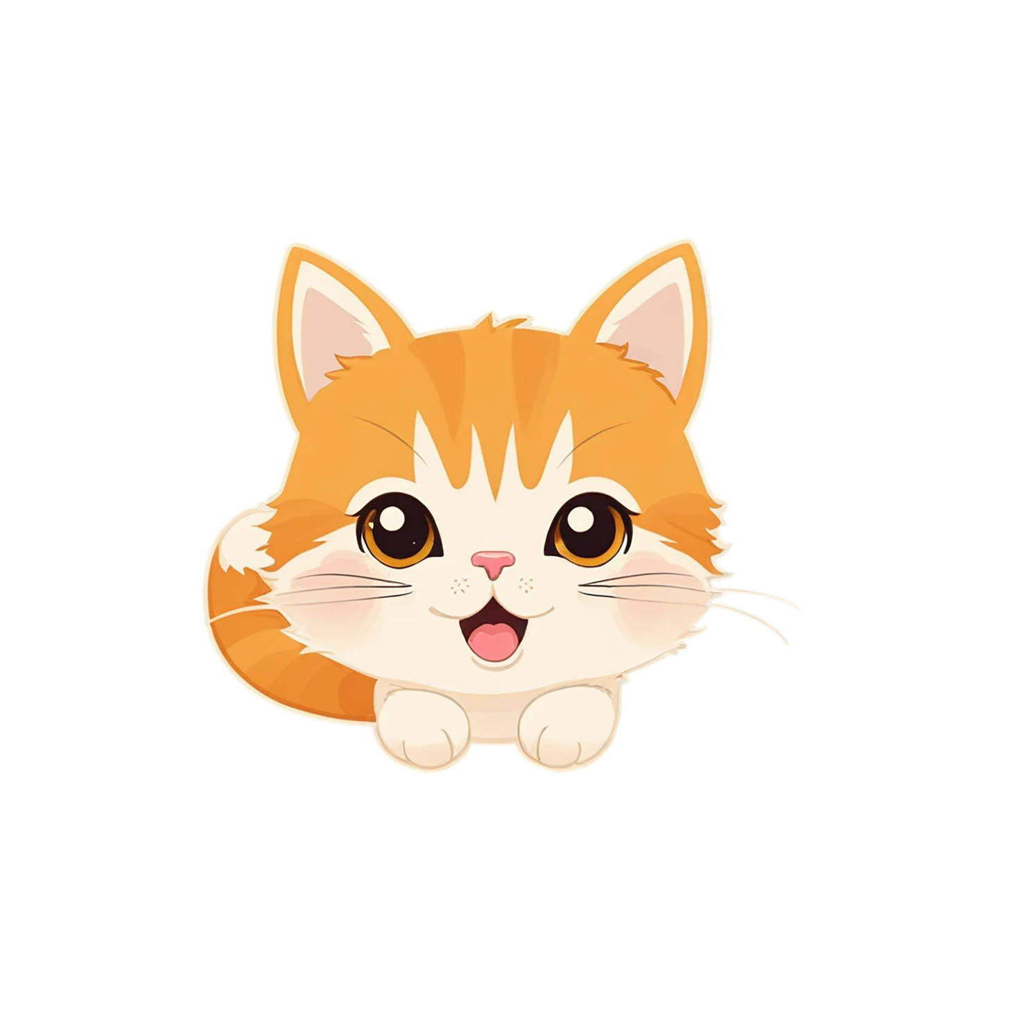 Cat Cute sticker isolated on transparent background #14544